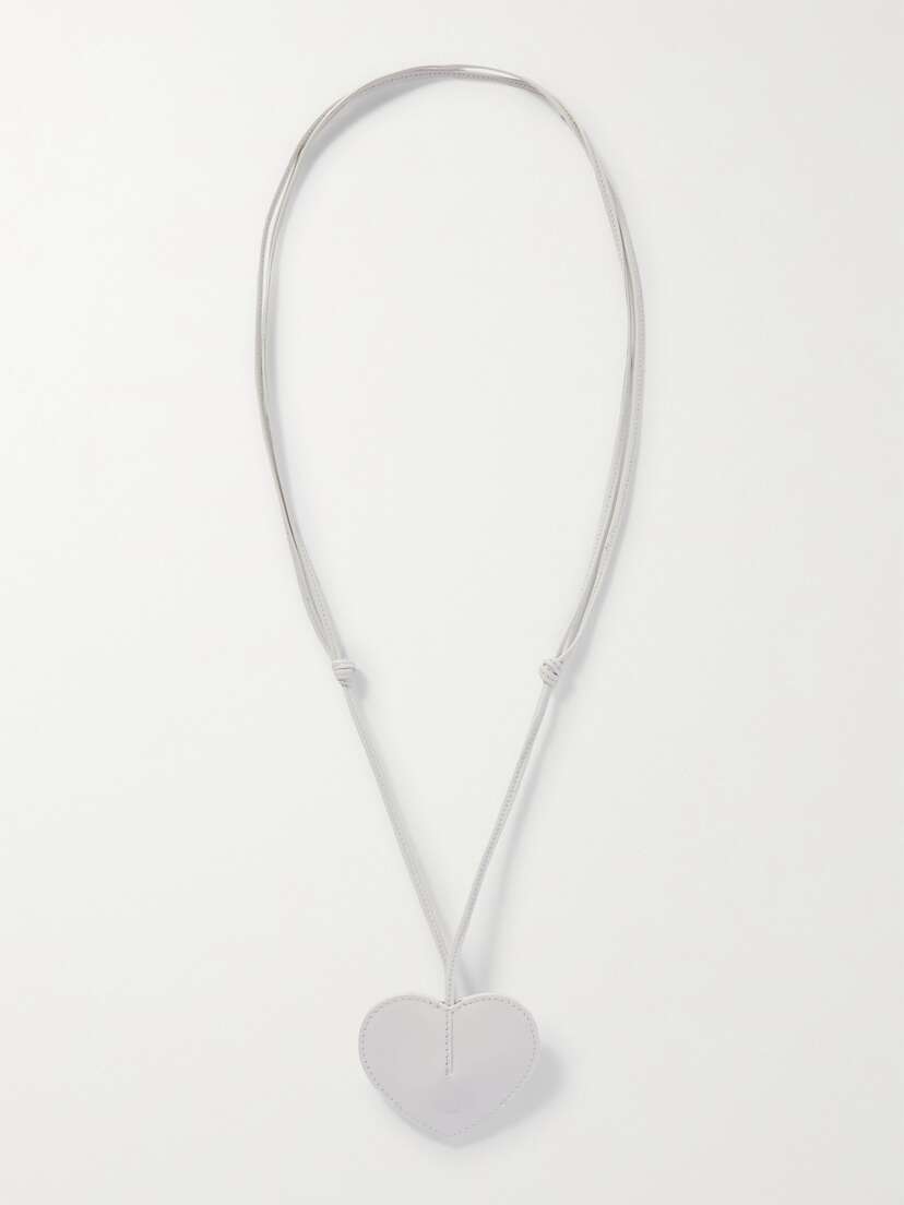 Alaïa Le Cœur Cloche Mini Leather And Silver-tone Keyring