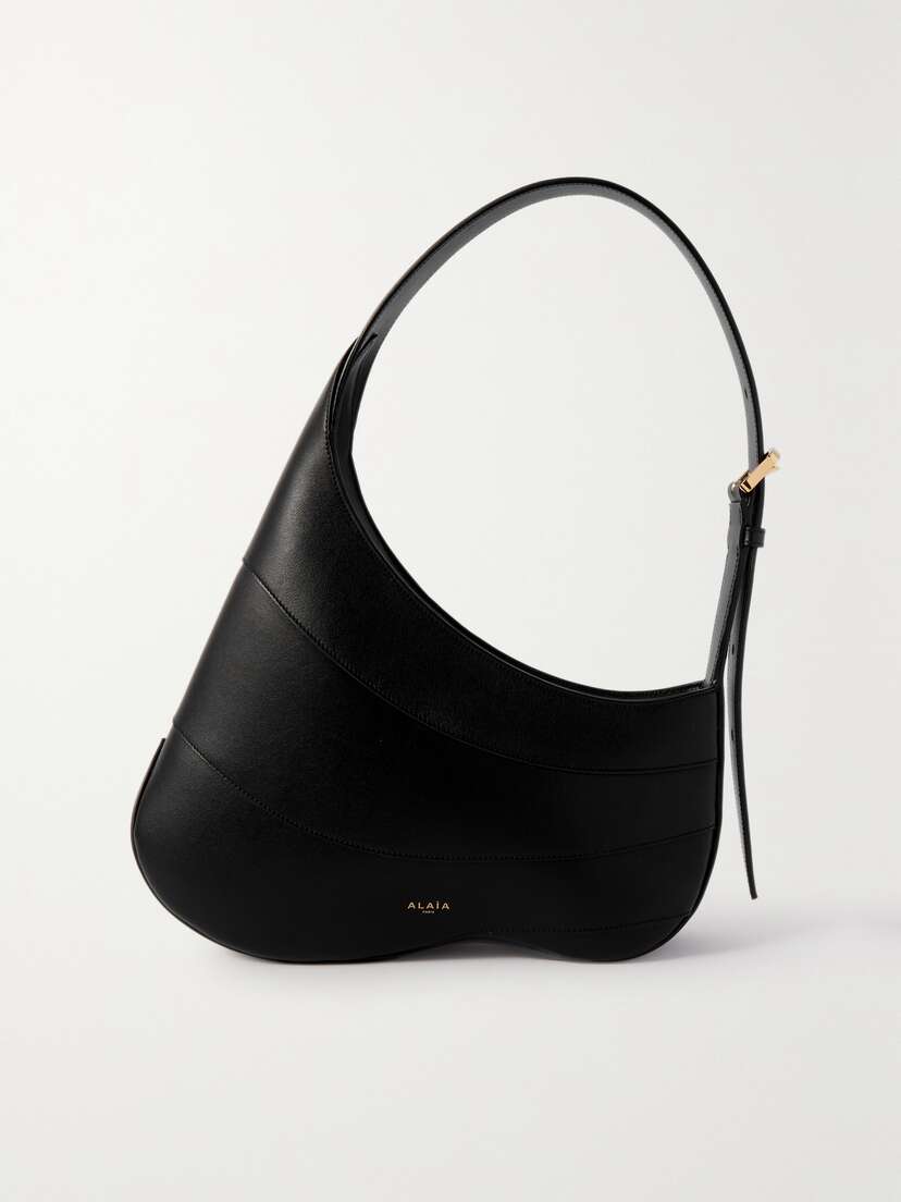 Alaïa Djinn Paneled Leather Shoulder Bag