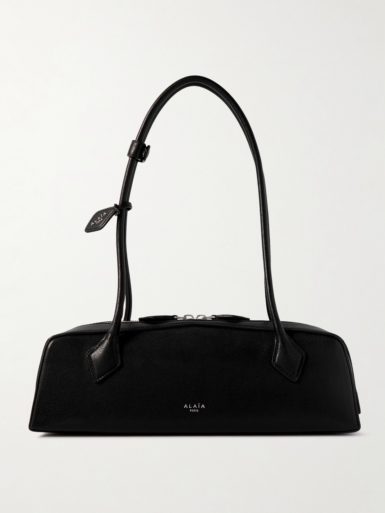 Alaïa Womens Alaia Le Teckel Branded-tag Leather Shoulder Bag In Black