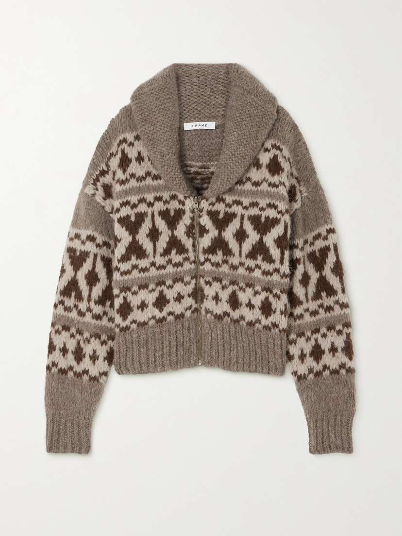 Frame Fair Isle Knitted Cardigan - x large