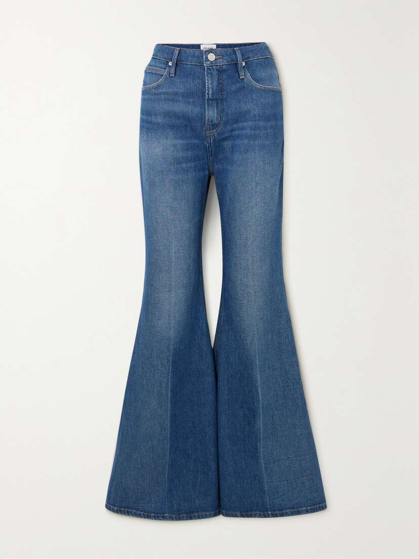 Frame + Net Sustain The Extreme High-rise Flared Jeans