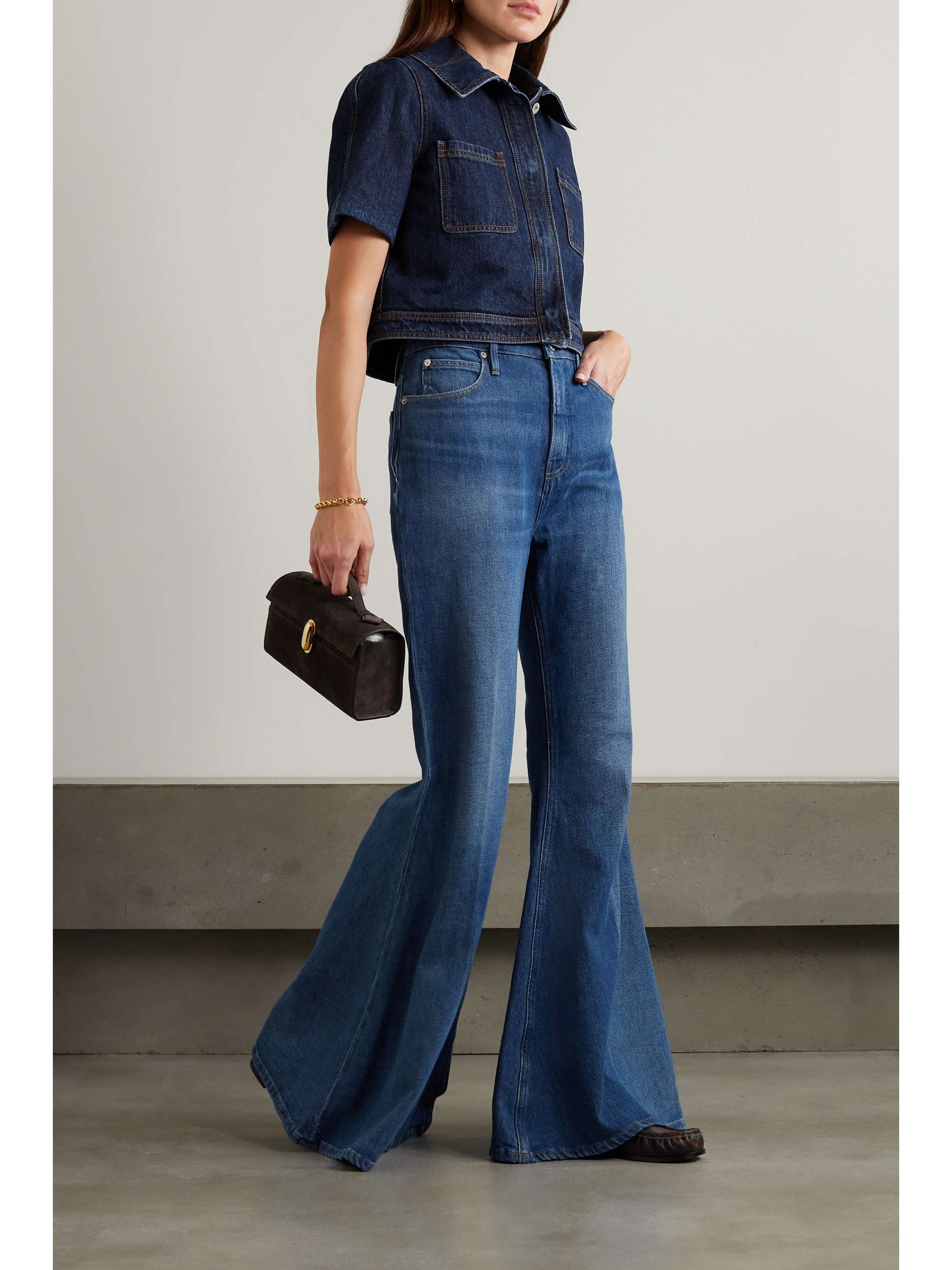 Blue 70s flared-leg jeans, Saint Laurent