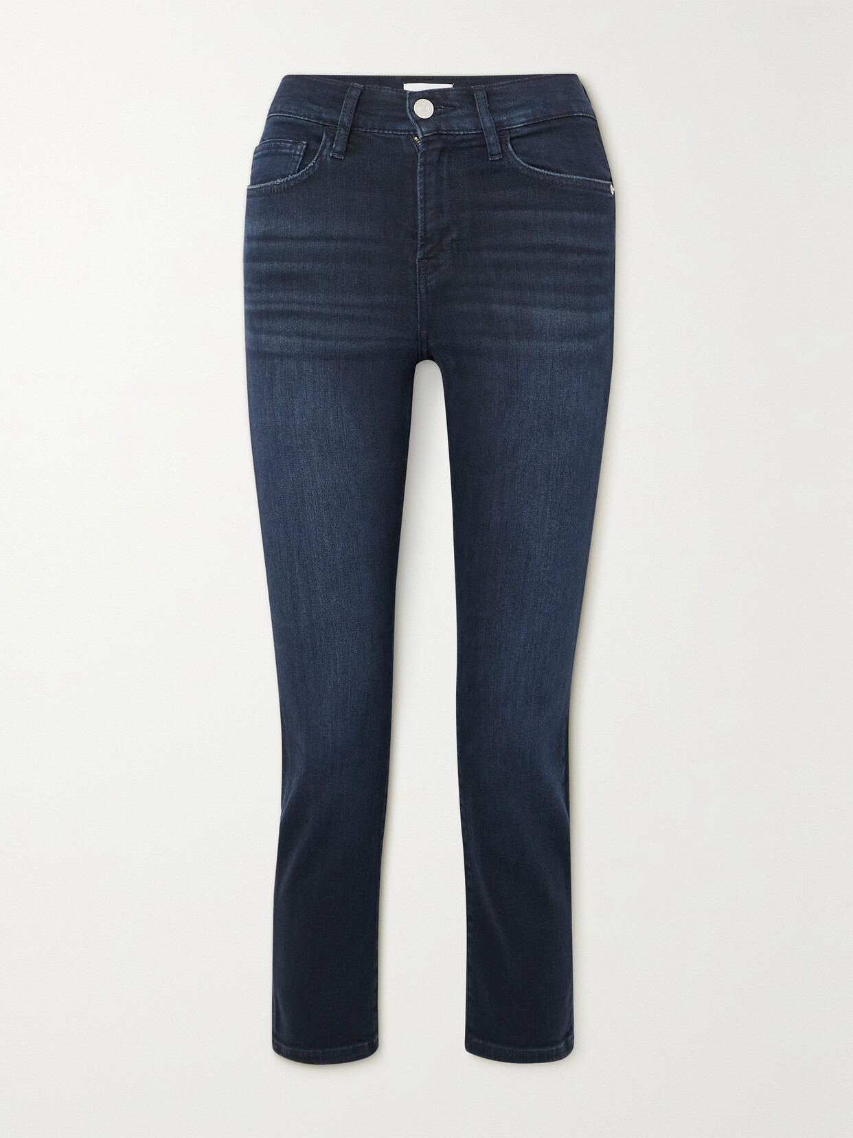 Frame Le High Cropped High-rise Slim-leg Jeans In Blue