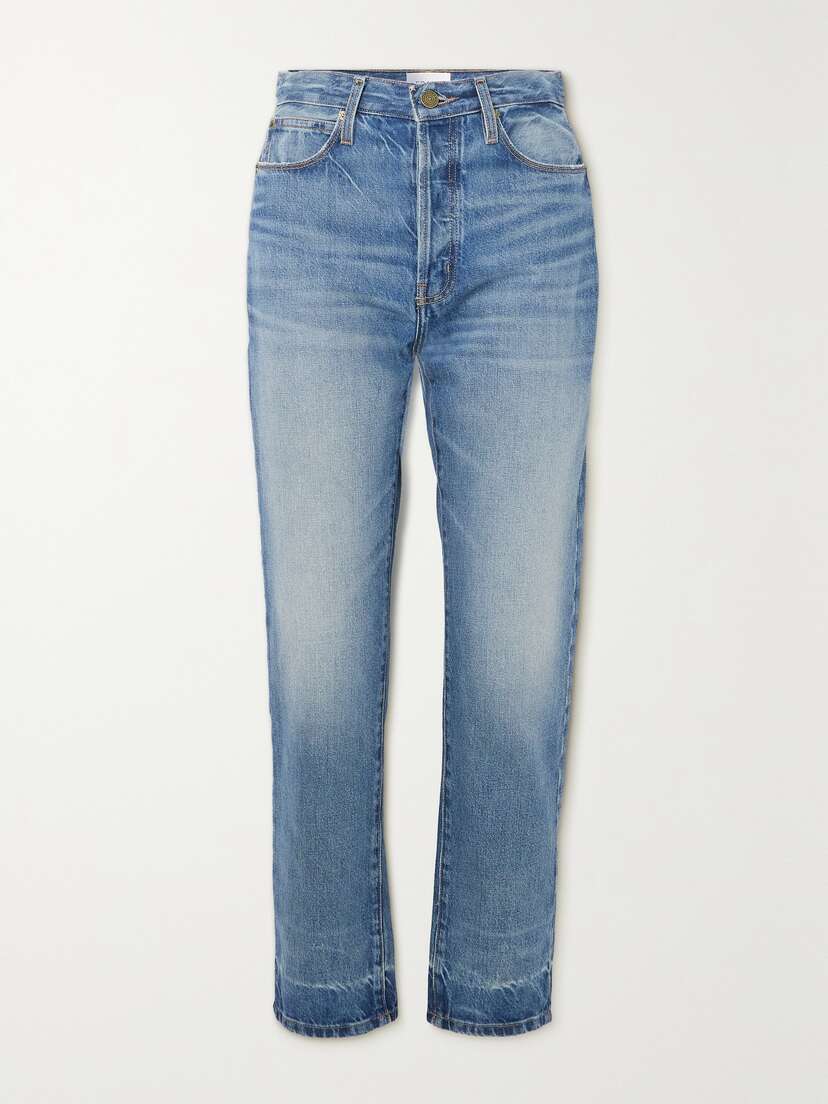 Frame + Net Sustain Le Mec Cropped High-rise Straight-leg Jeans