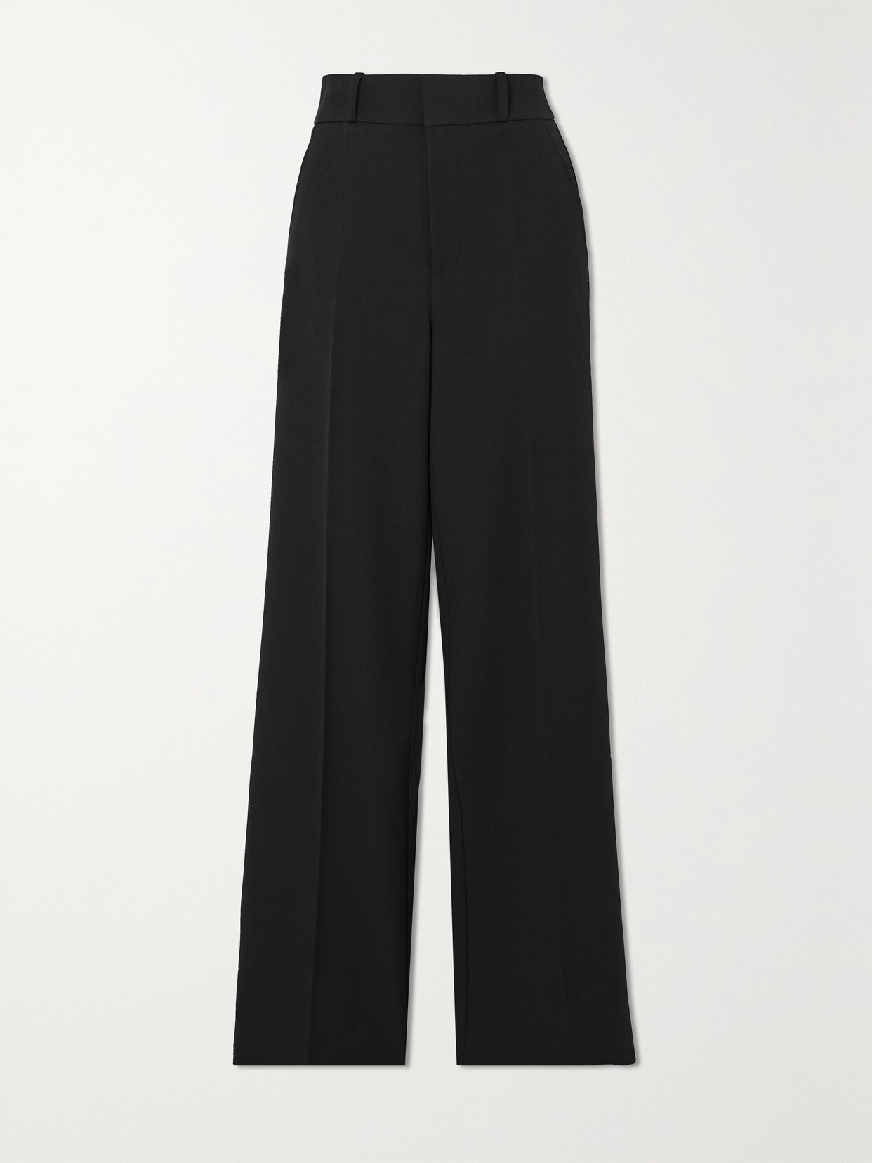 Frame Relaxed Stretch-crepe Straight-leg Pants In Black