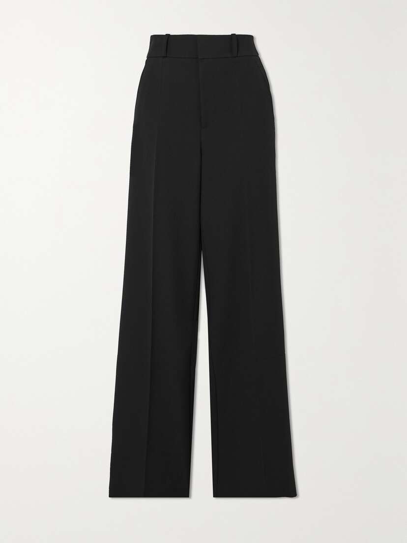 Frame Relaxed Stretch-crepe Straight-leg Pants