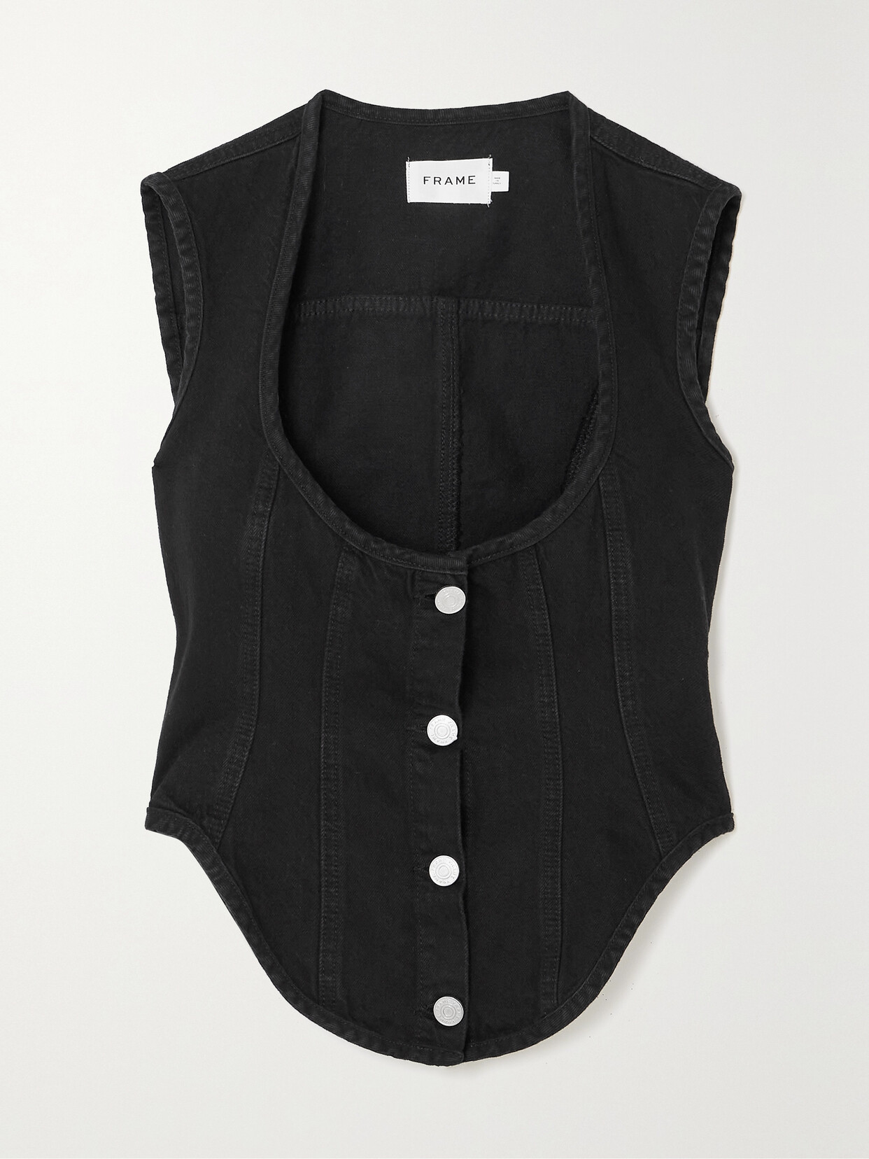 FRAME - Denim Bustier Top - Black