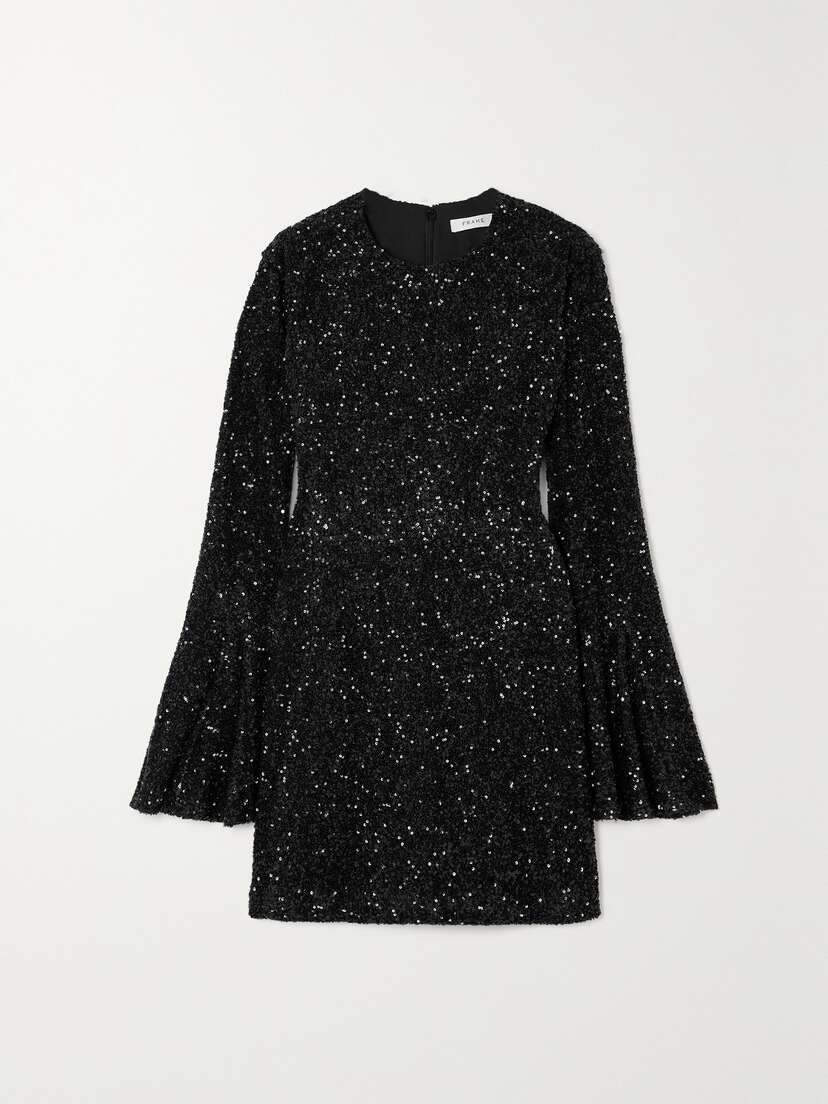 Frame Sequined Crepe Mini Dress - x large