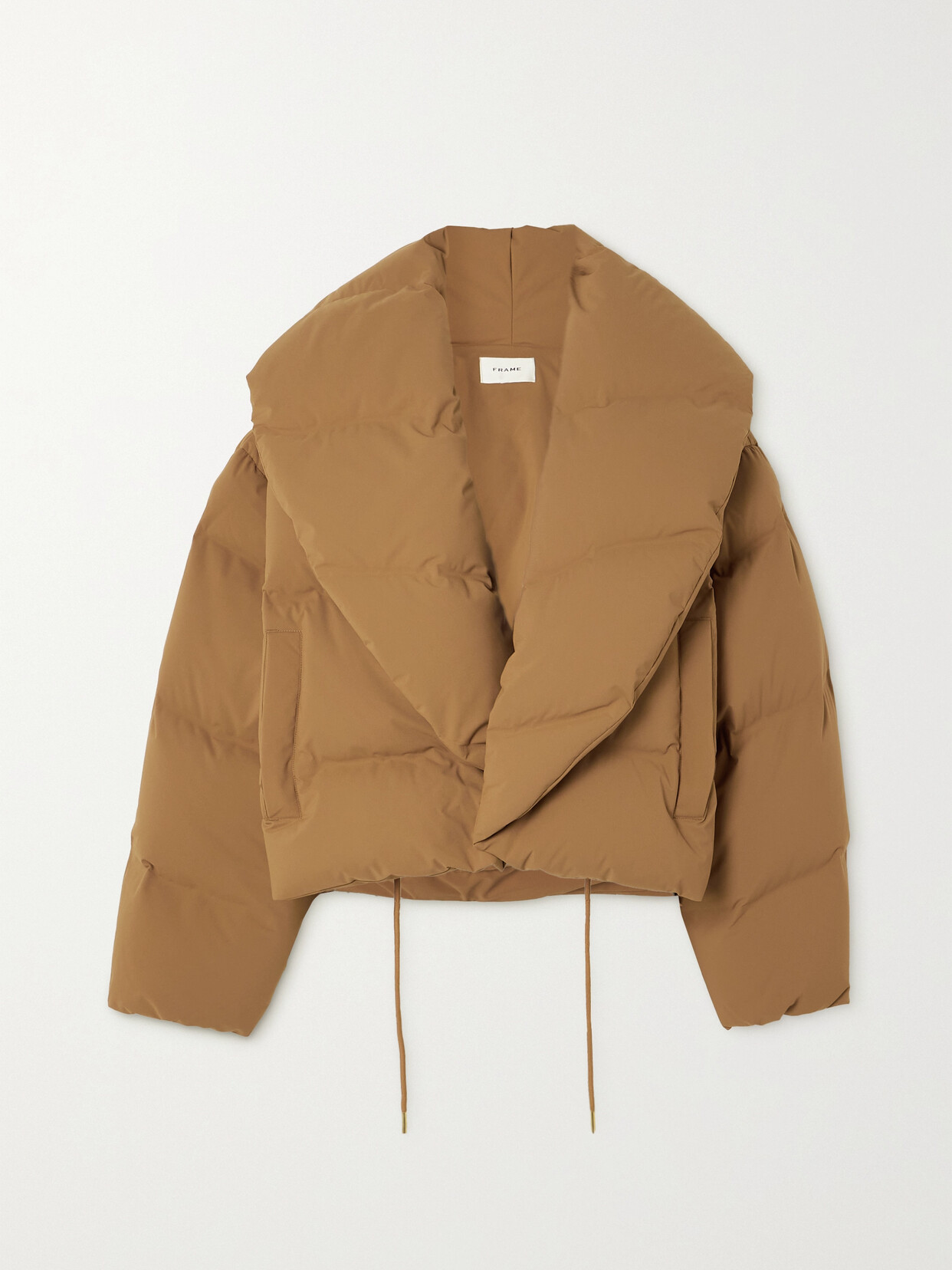 FRAME - Quilted Shell Down Jacket - Brown