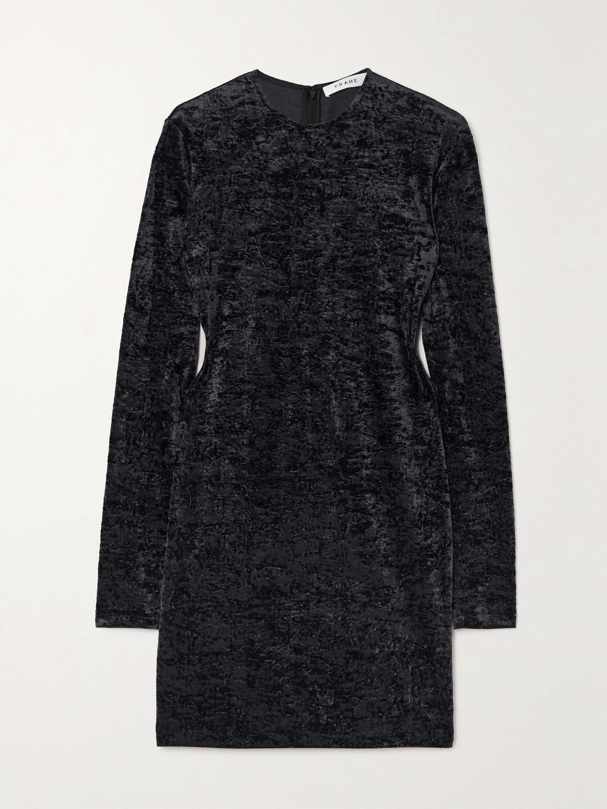 FRAME Crushed-velvet mini dress | NET-A-PORTER