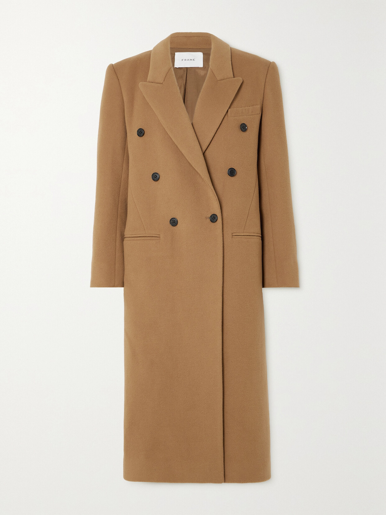 FRAME - Double-breasted Wool-felt Coat - Brown