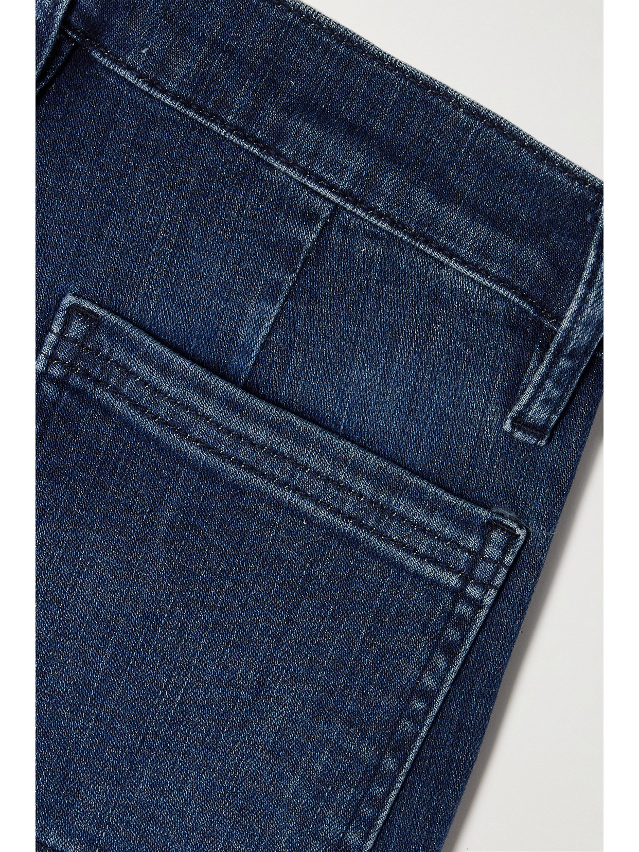Frame Le Bardot Cropped High-rise Flared Jeans In Blue