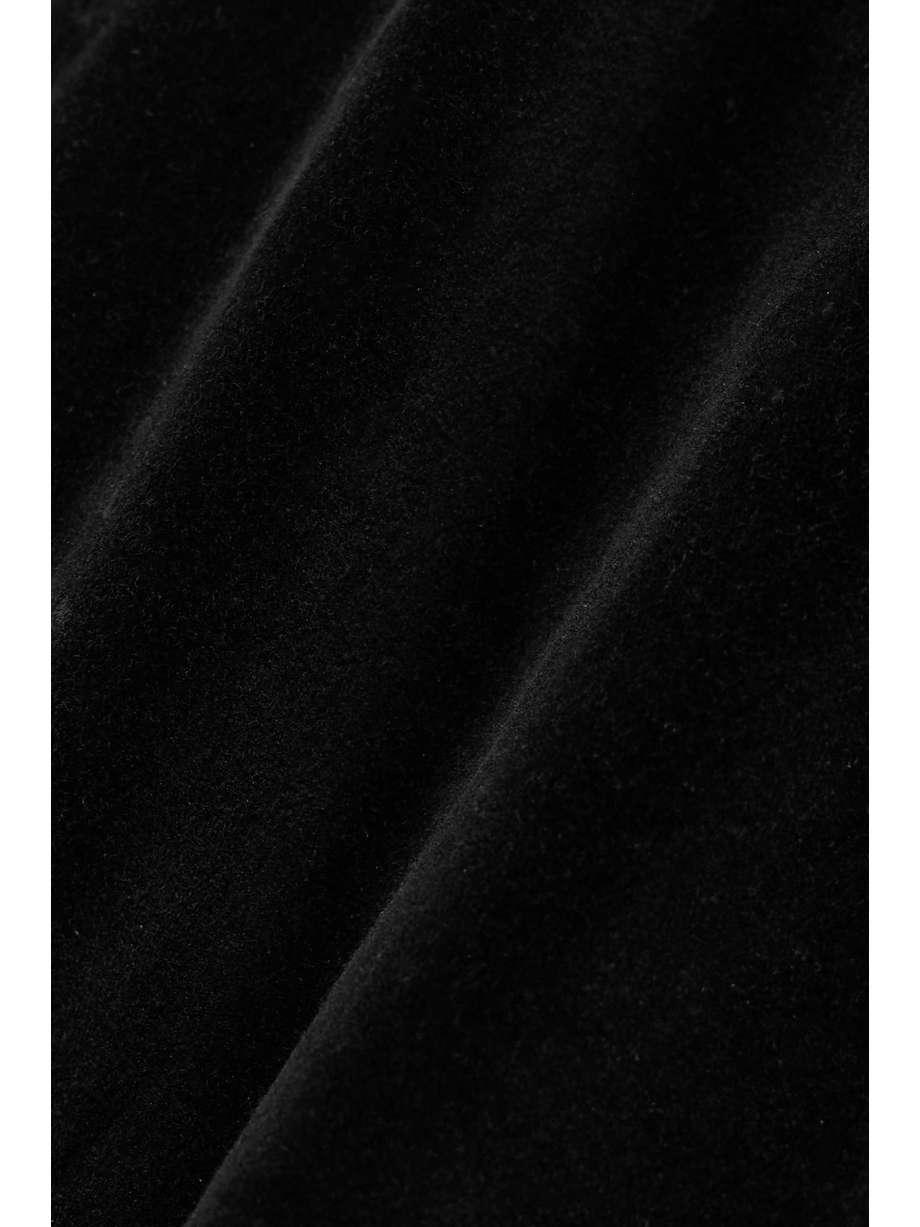 FRAME Le High Flare cottonblend velvet pants NETAPORTER