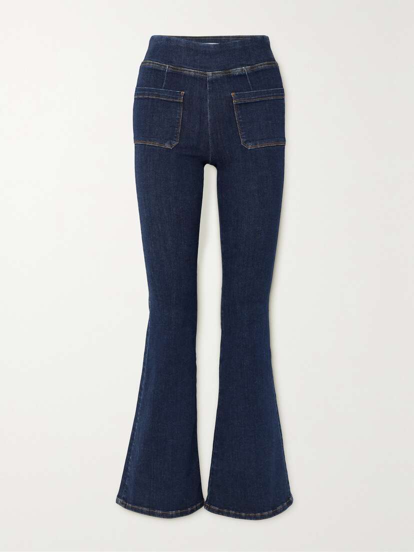 Frame The Bardot Jetset High-rise Flared Organic Jeans