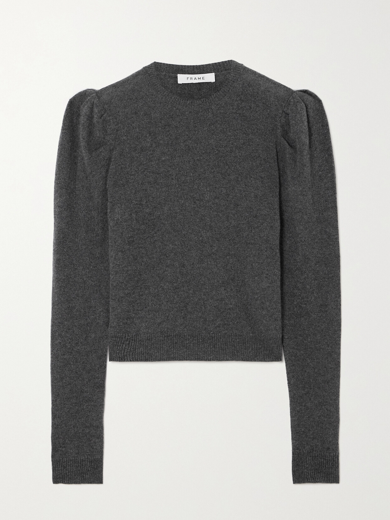 FRAME - Gathered Cashmere And Wool-blend Sweater - Gray