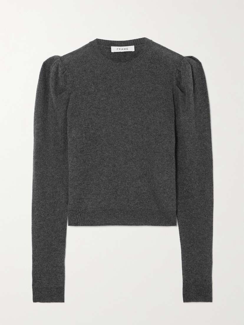 Frame Gathered Cashmere And Wool-blend Sweater - x large