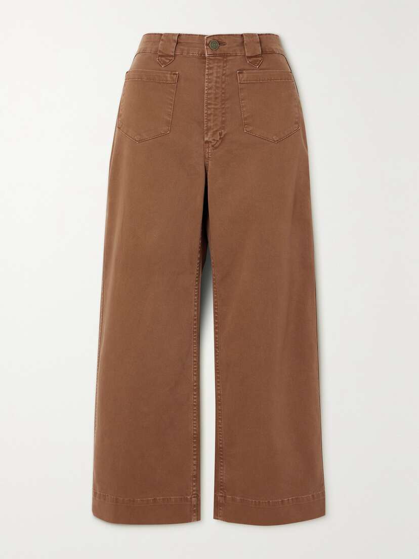 Frame Utility Cropped High-rise Straight-leg Jeans