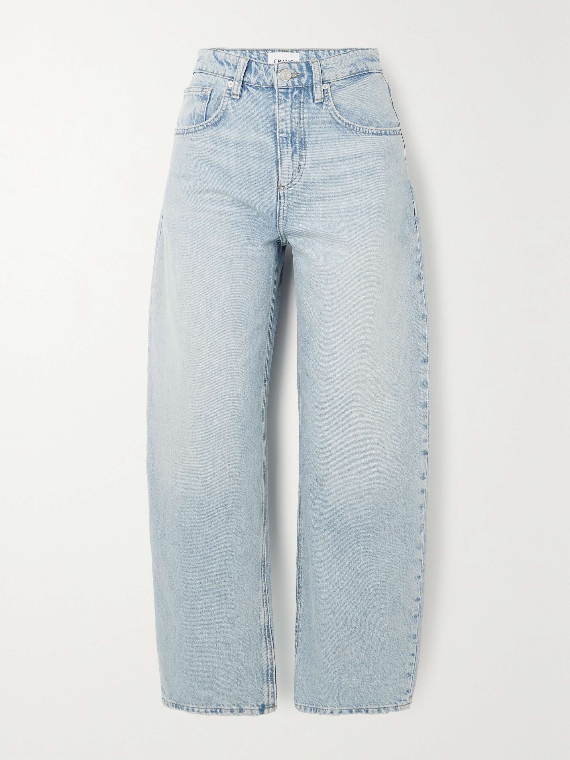 FRAME + NET SUSTAIN Long Barrel high-rise tapered jeans | NET-A-PORTER