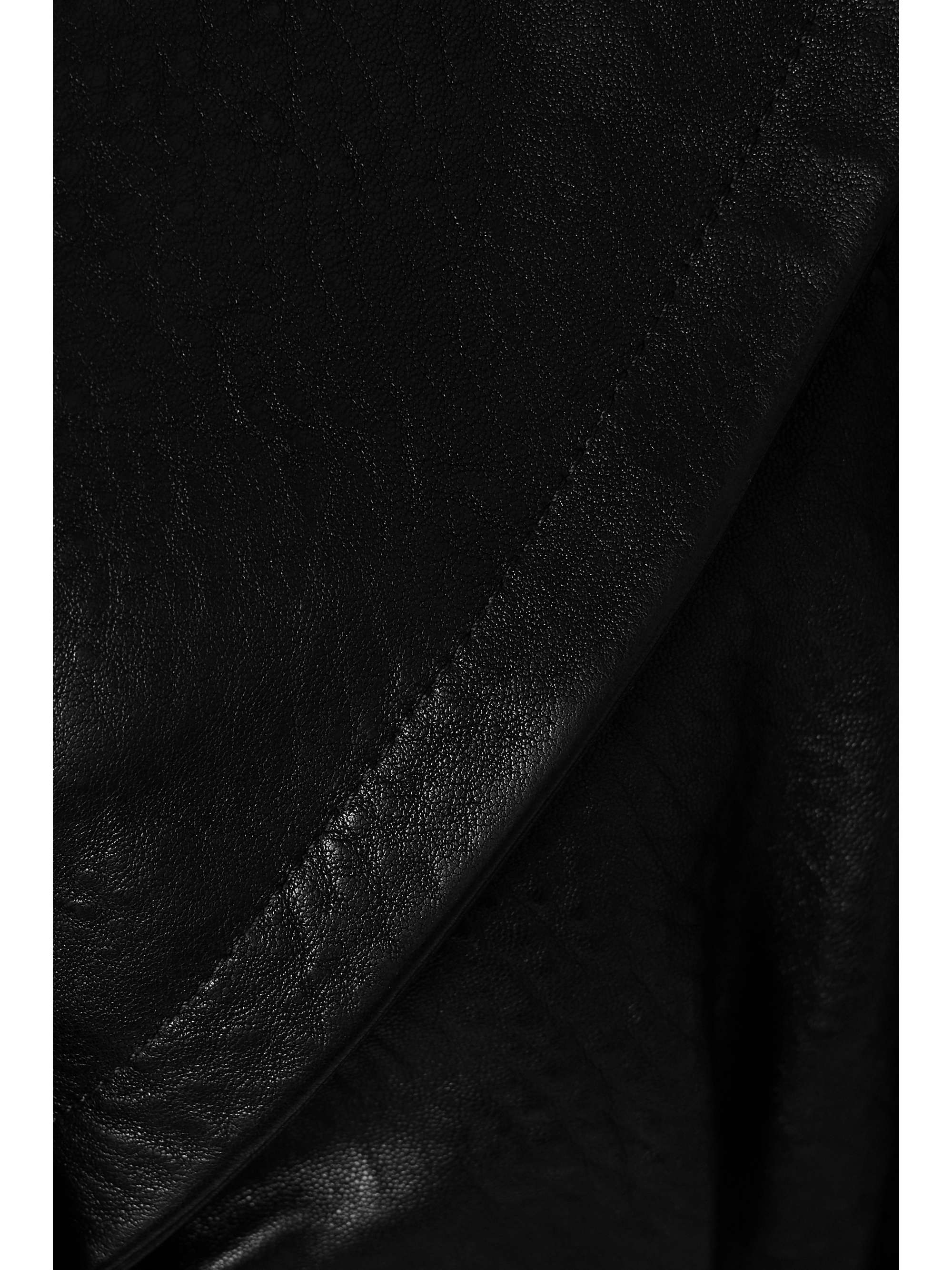 FRAME Cropped belted texturedleather jacket NETAPORTER