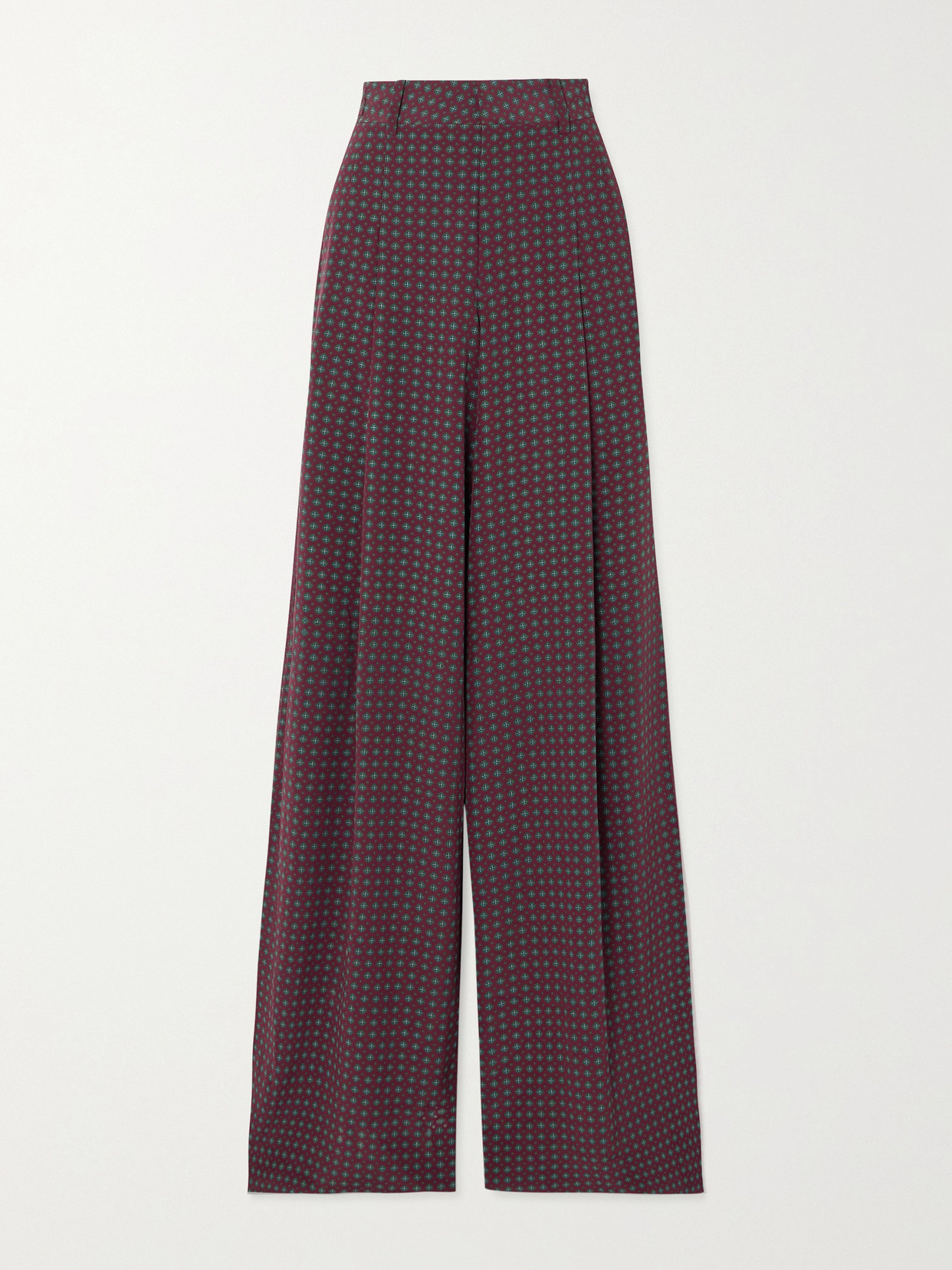 FRAME - + Ritz Paris Printed Silk-crepe Wide-leg Pants - Brown