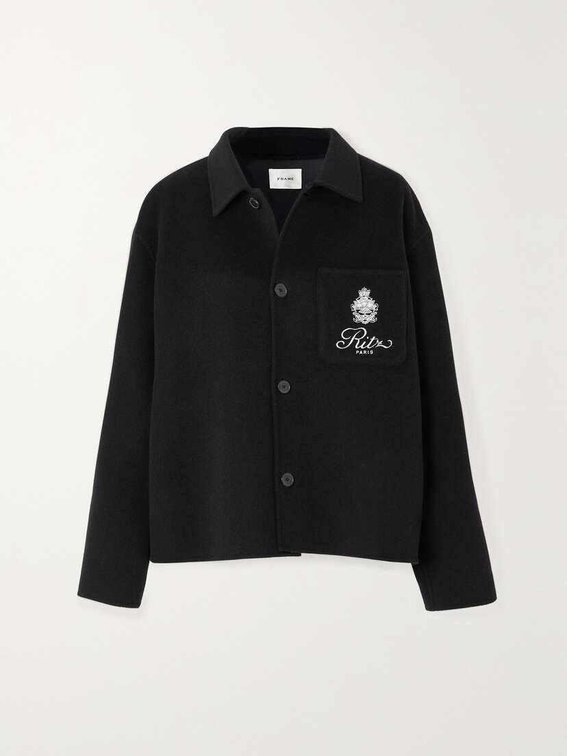 Frame + Ritz Paris Embroidered Wool Shirt