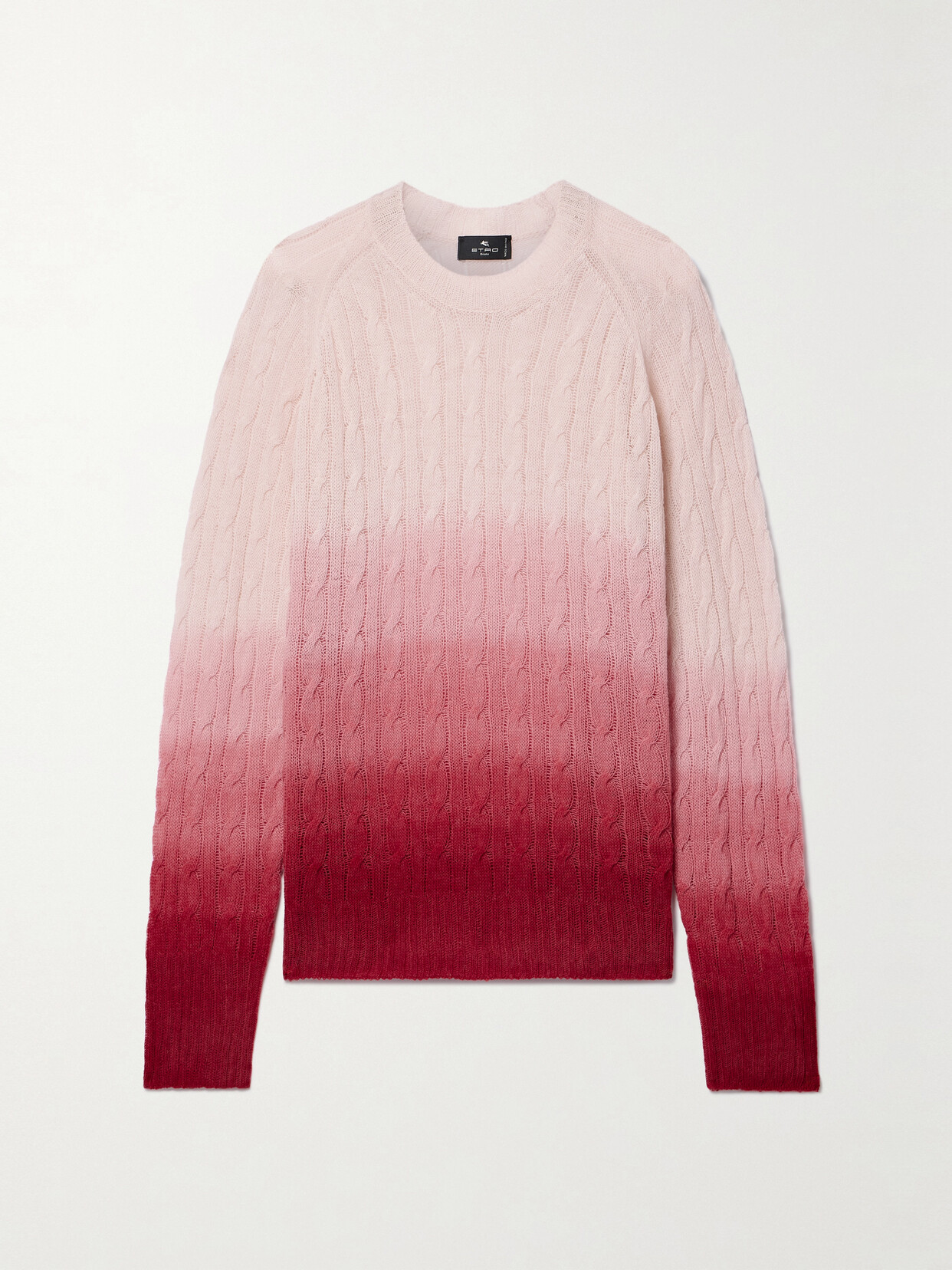Etro Ombré Cable-knit Wool Sweater - Pink