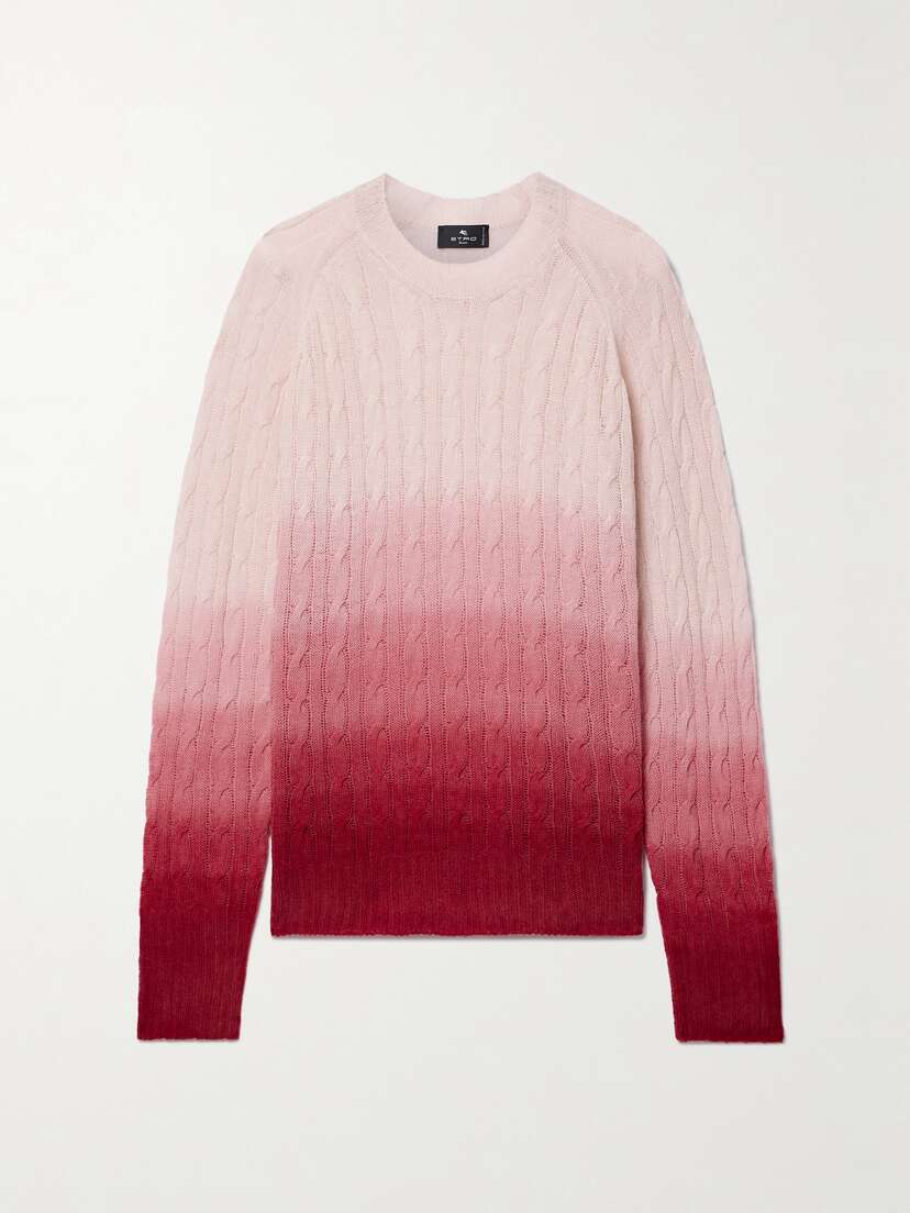 Etro Ombré Cable-knit Wool Sweater