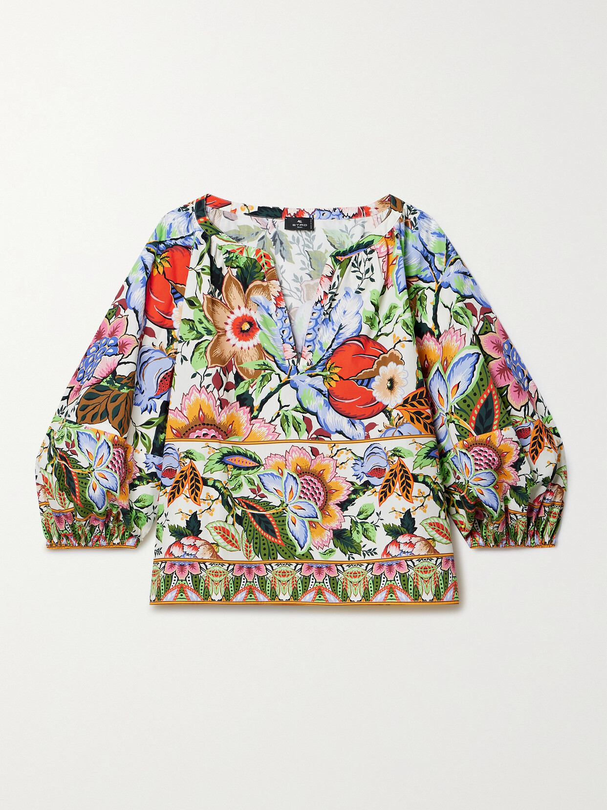 Etro - Floral-print Cotton-poplin Blouse - Multi