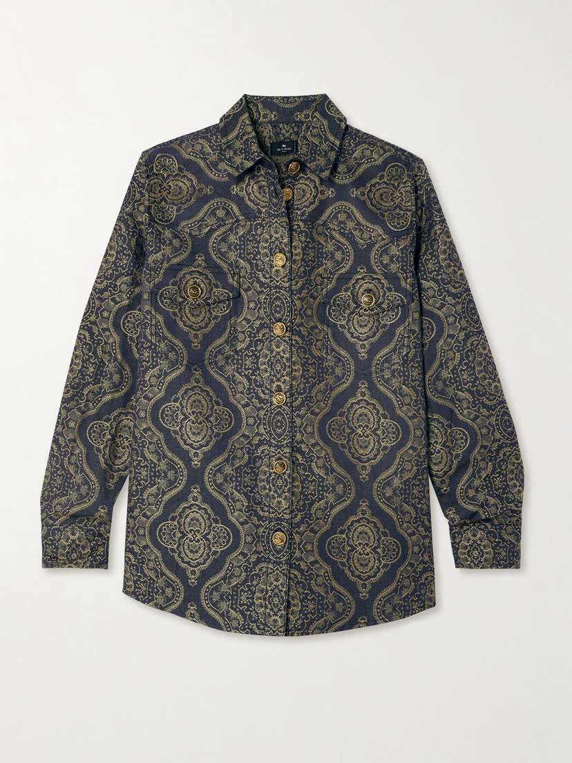 Etro Denim-jacquard Shirt