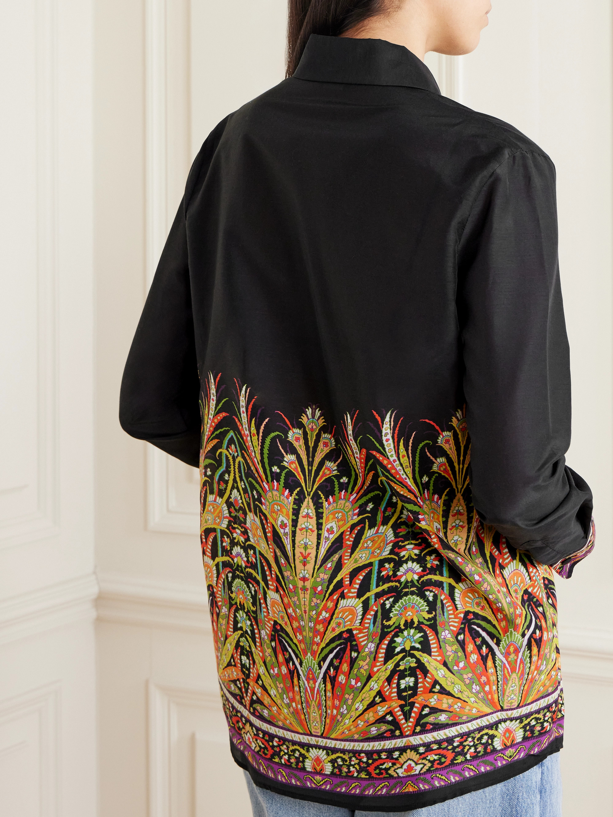 Tシャツ・カットソー ETRO FW23 Printed crepe blouse (118035241 0990) ETRO paisley-print Shirt | White | FARFETCH