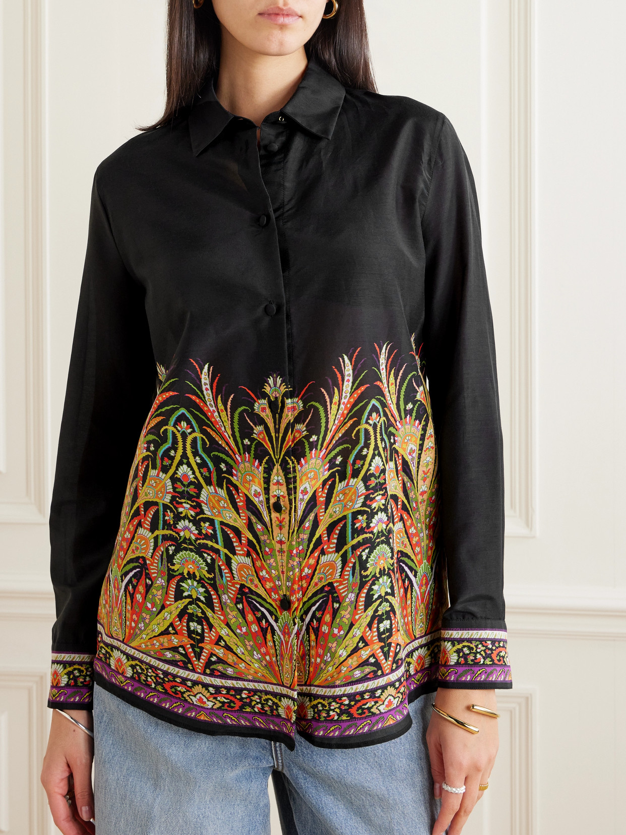 Cotton And Silk-Blend Shirt
