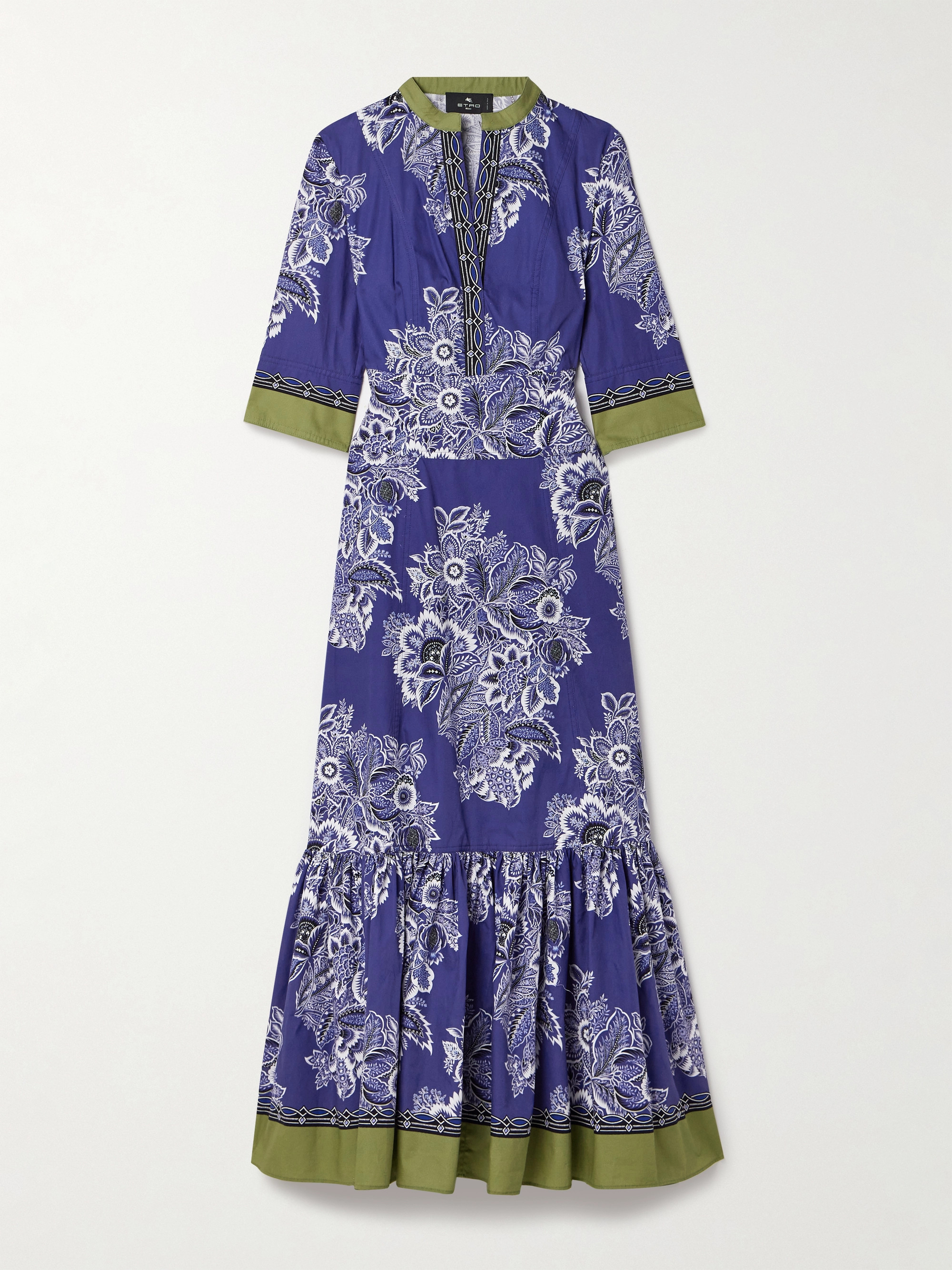 Etro Floral-print cotton-poplin midi dress thumbnail