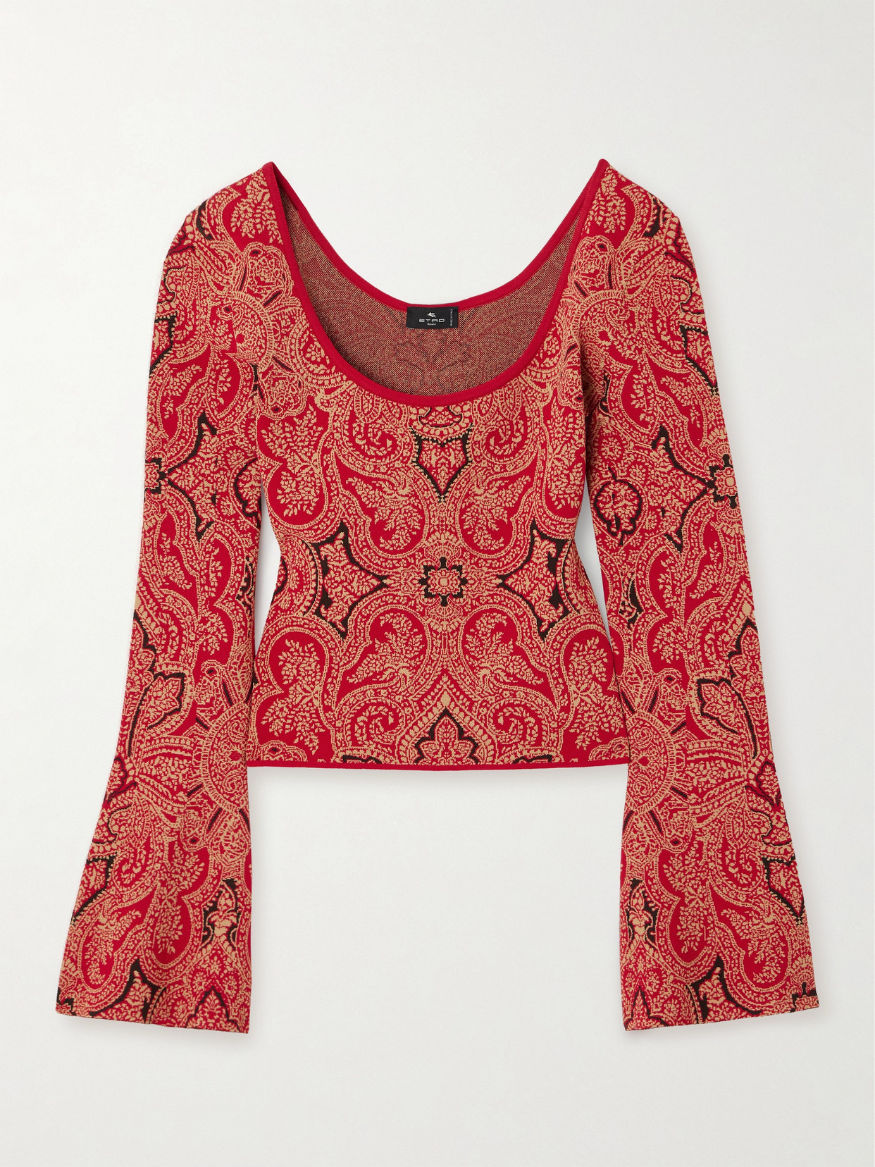 Etro Jacquard-knit Top In Pink