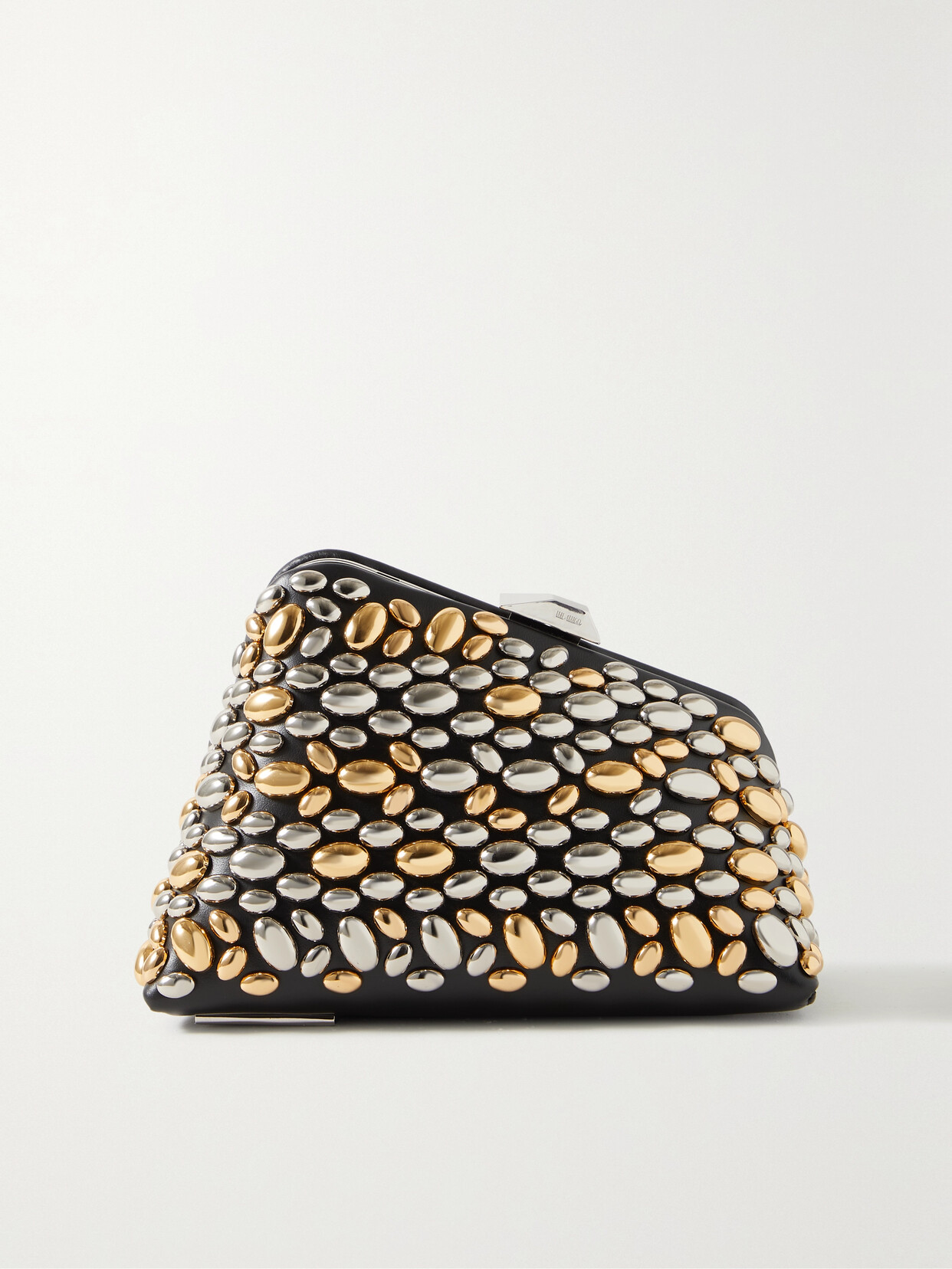 The Attico Midnight Embellished Leather Clutch