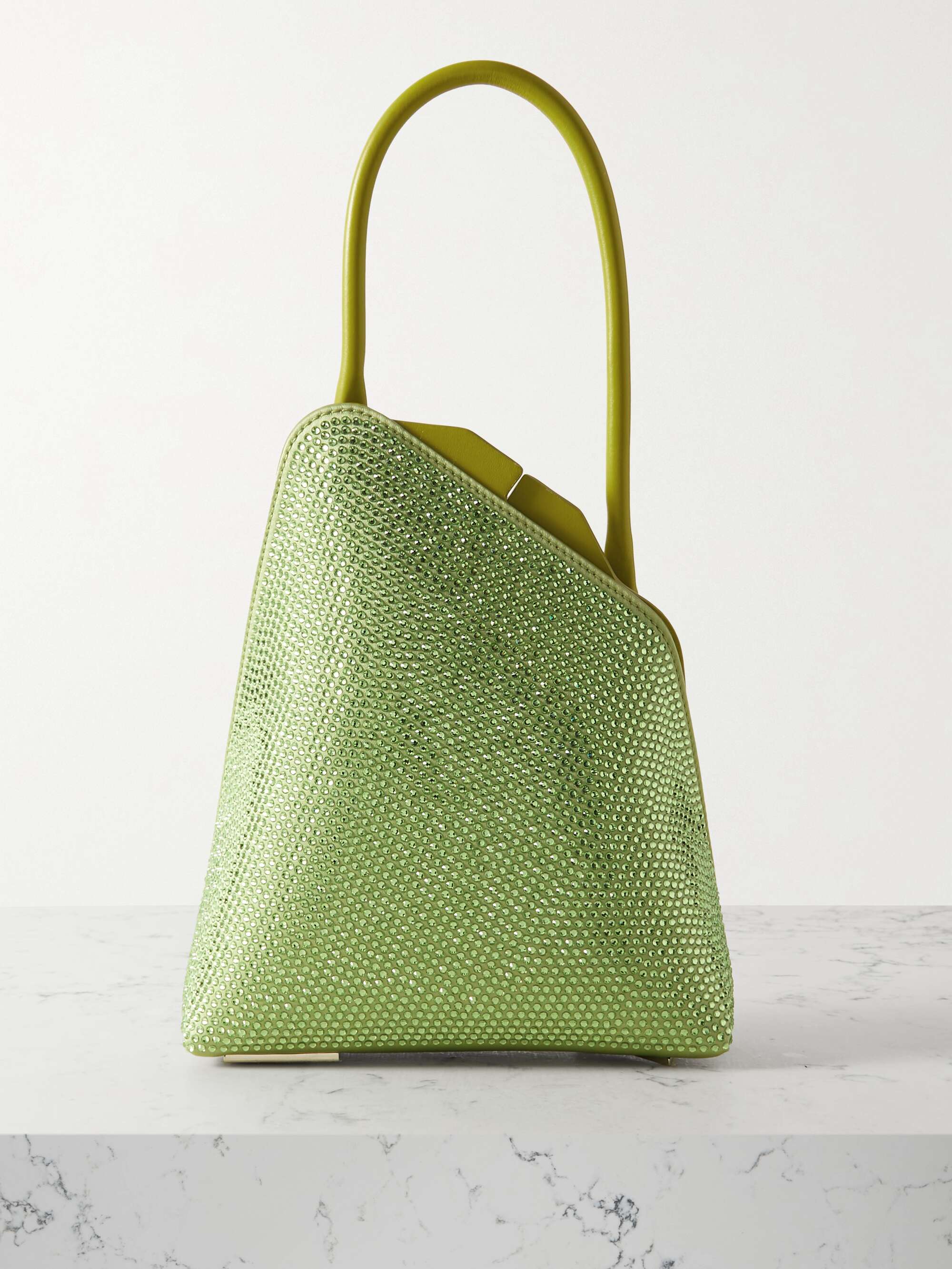 THE ATTICO Sunset crystal-embellished leather tote | NET-A