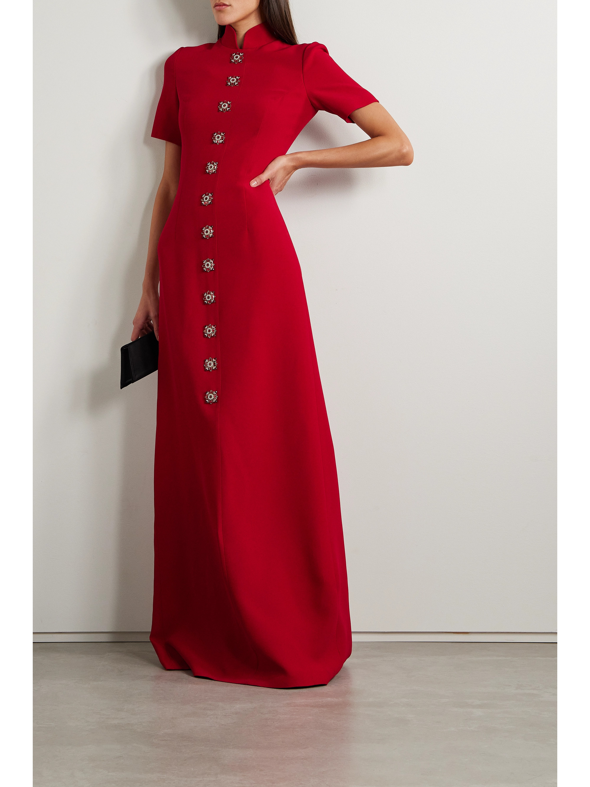 Andrew Gn Embellished crepe maxi dress