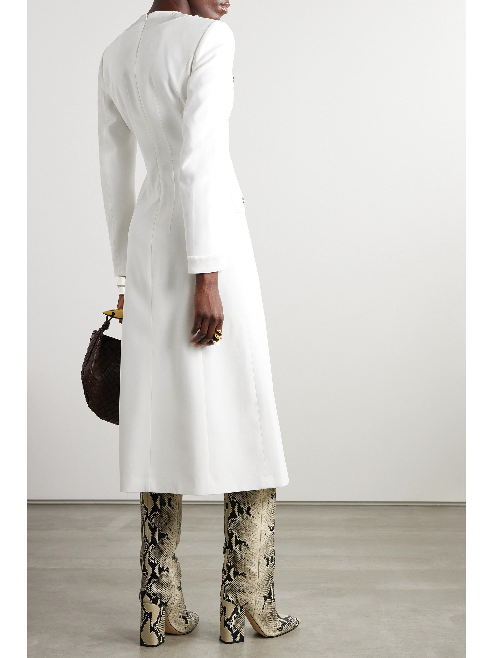 andrew gn midi dress Andrew Gn Floral-Print Gathered Belted Midi Dress