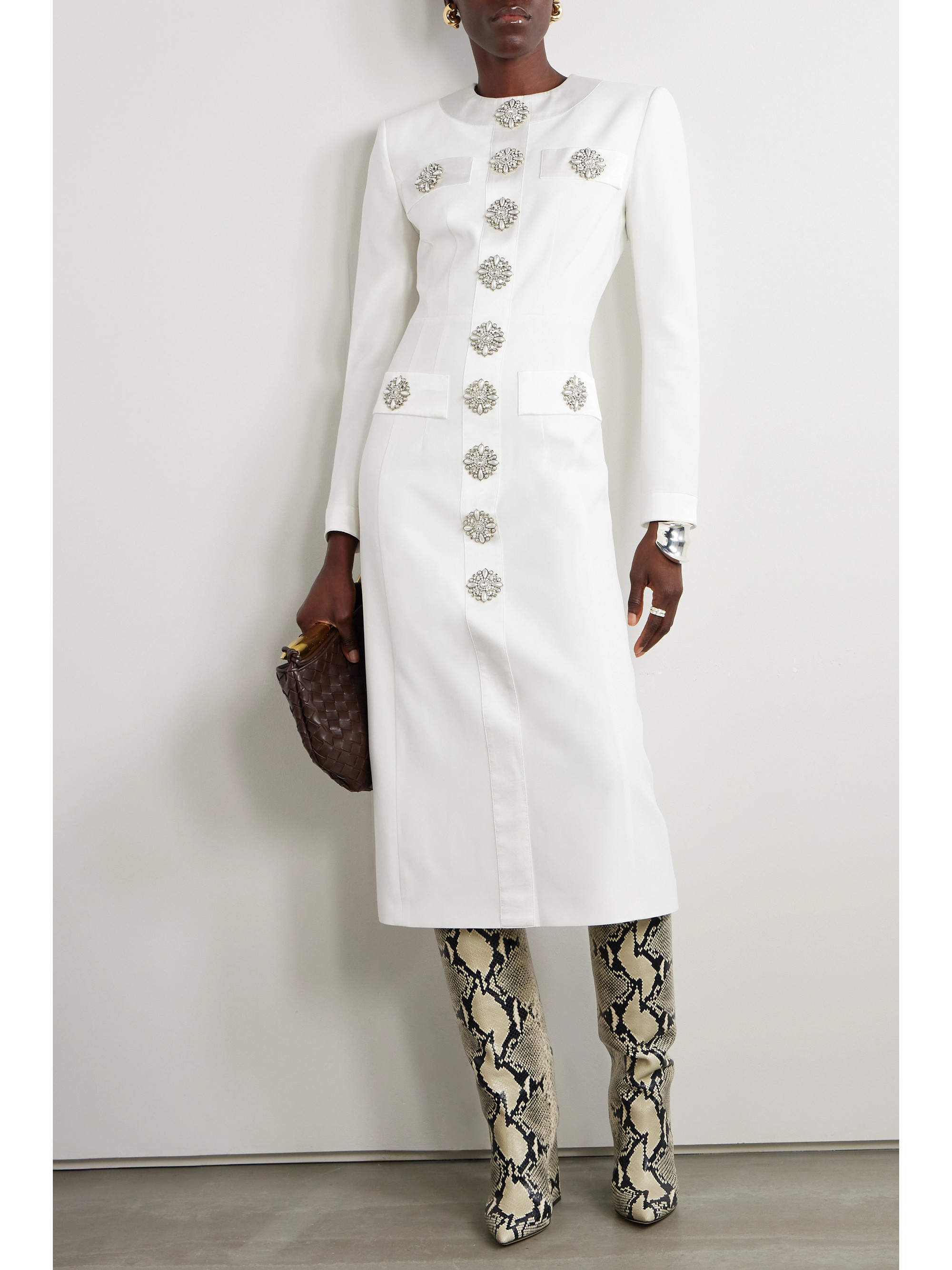 andrew gn midi dress Andrew Gn Garden-Print Sleeveless Silk Midi Dress
