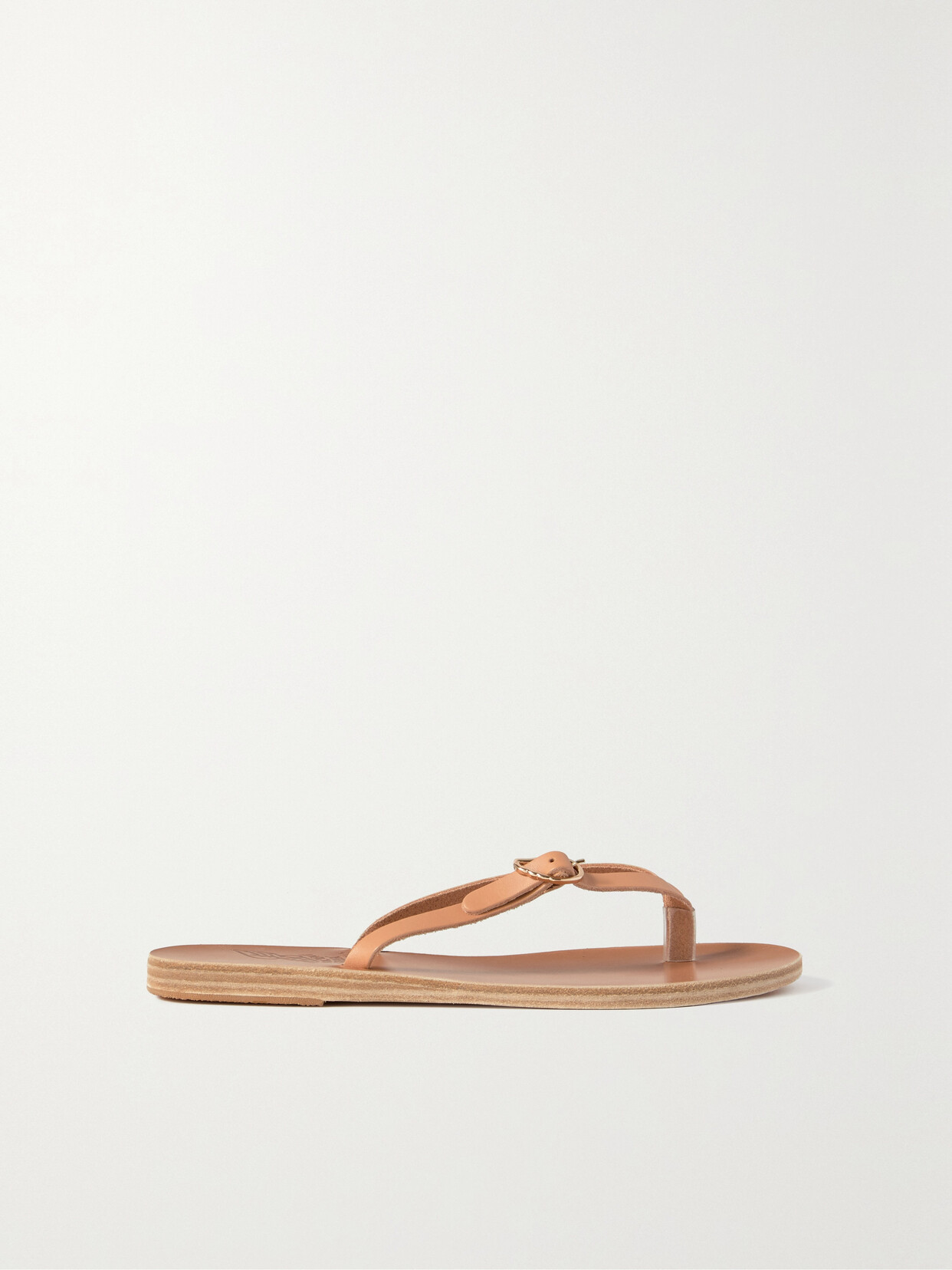 Ancient Greek Sandals Dihalo Leather Flip Flops In Neutrals