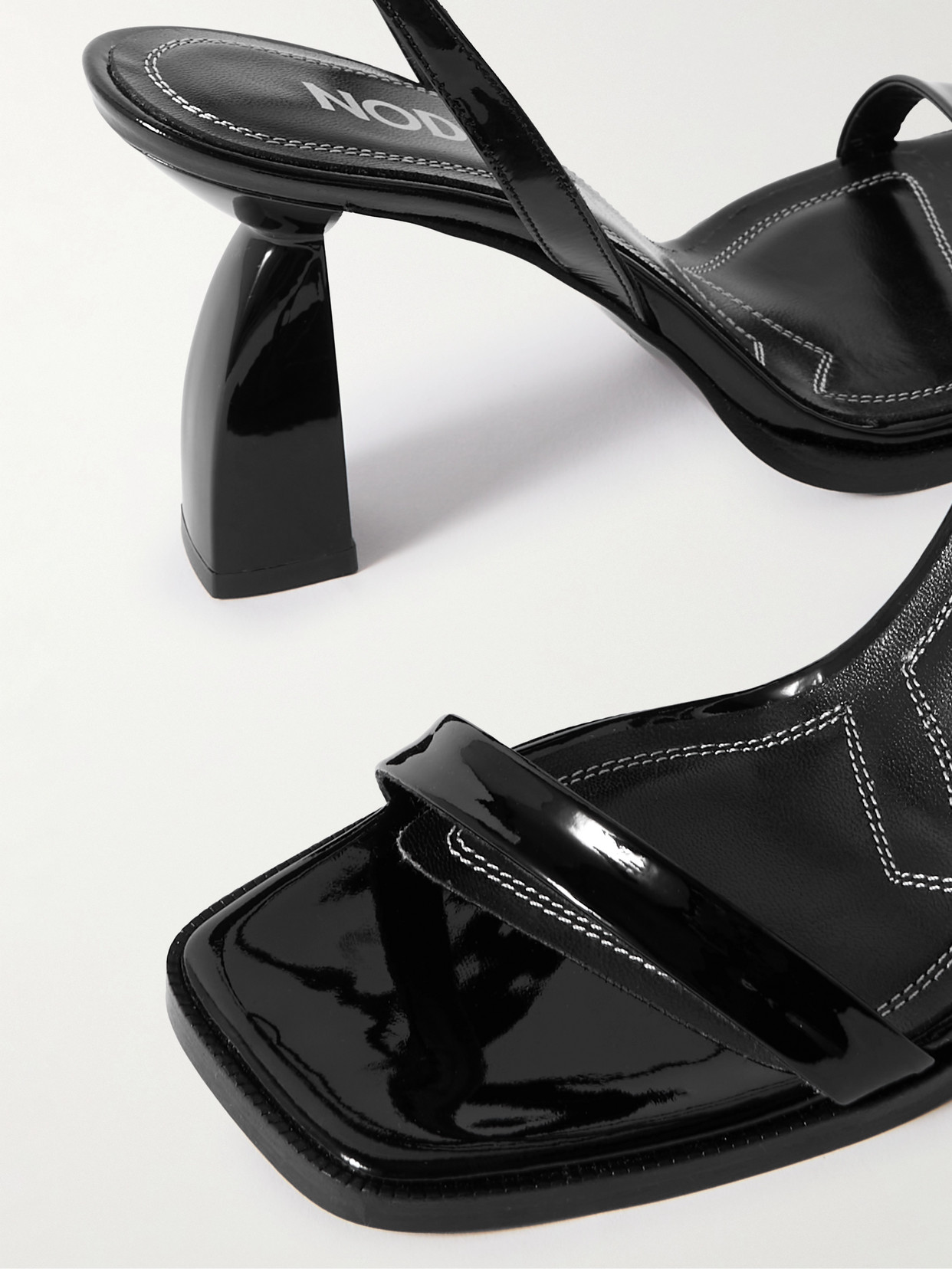 Nodaleto Angel E 90mm Leather Sandals In Black