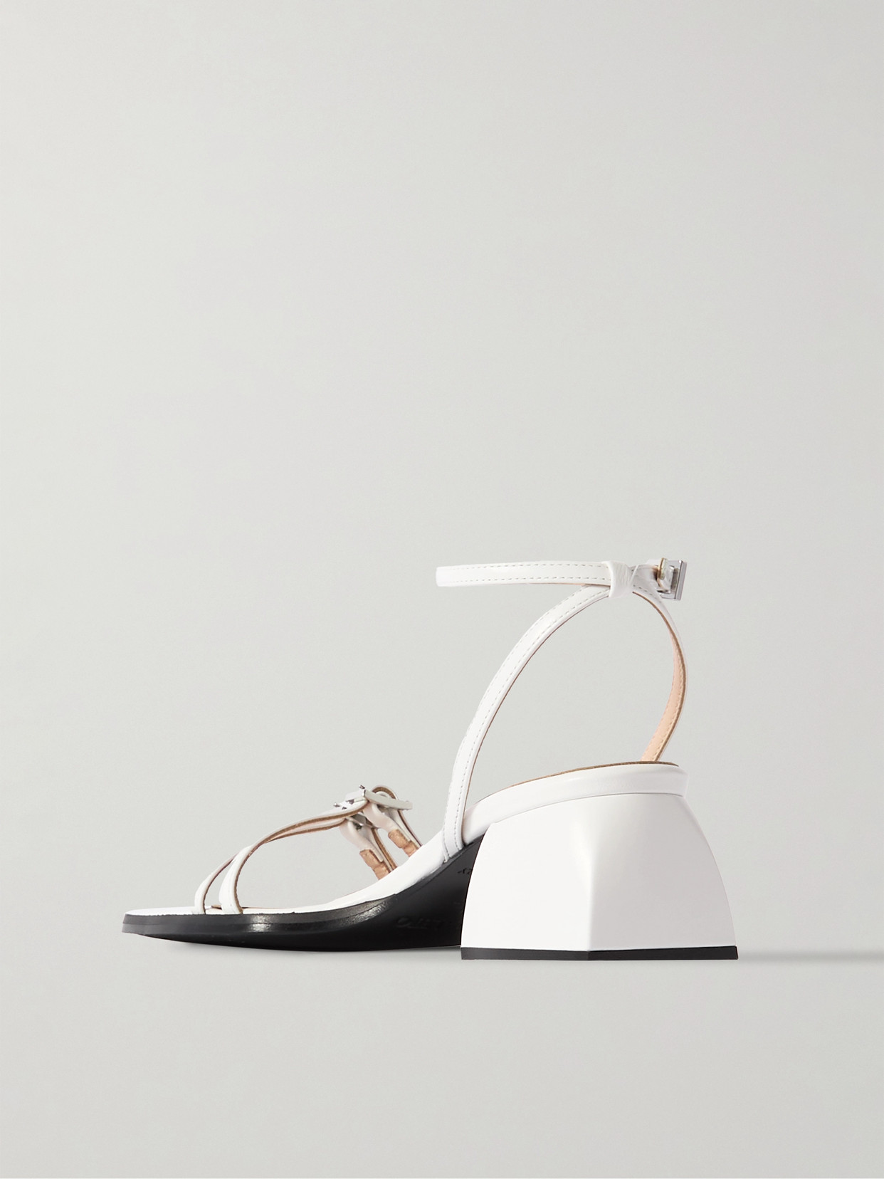 Nodaleto Bulla Laetitia Crystal-embellished Leather Sandals In White