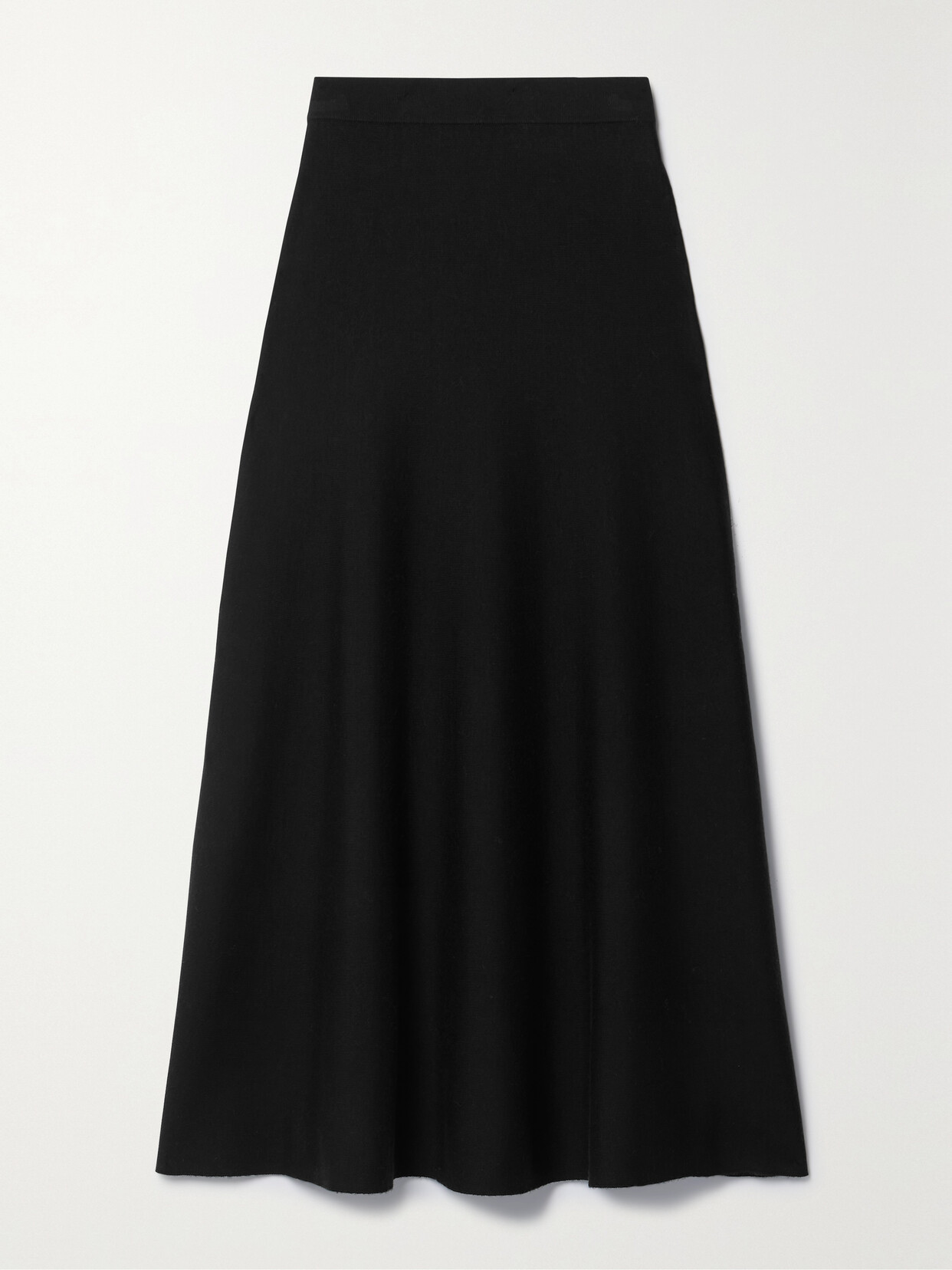 Shop Gabriela Hearst Freddie Wool, Cashmere And Silk-blend Midi Skirt In Black