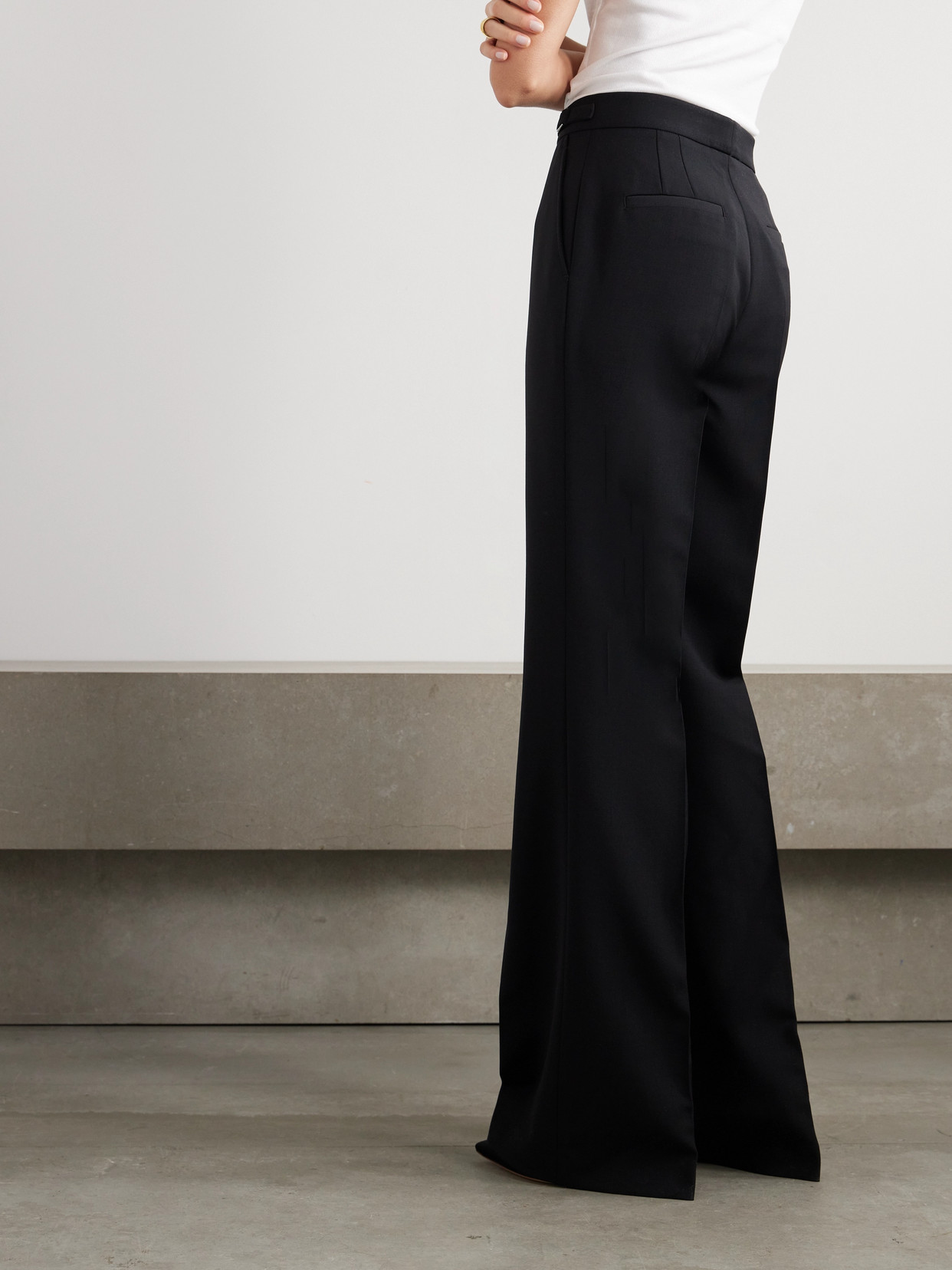 Vesta Wool-Crepe Straight-Leg Pants