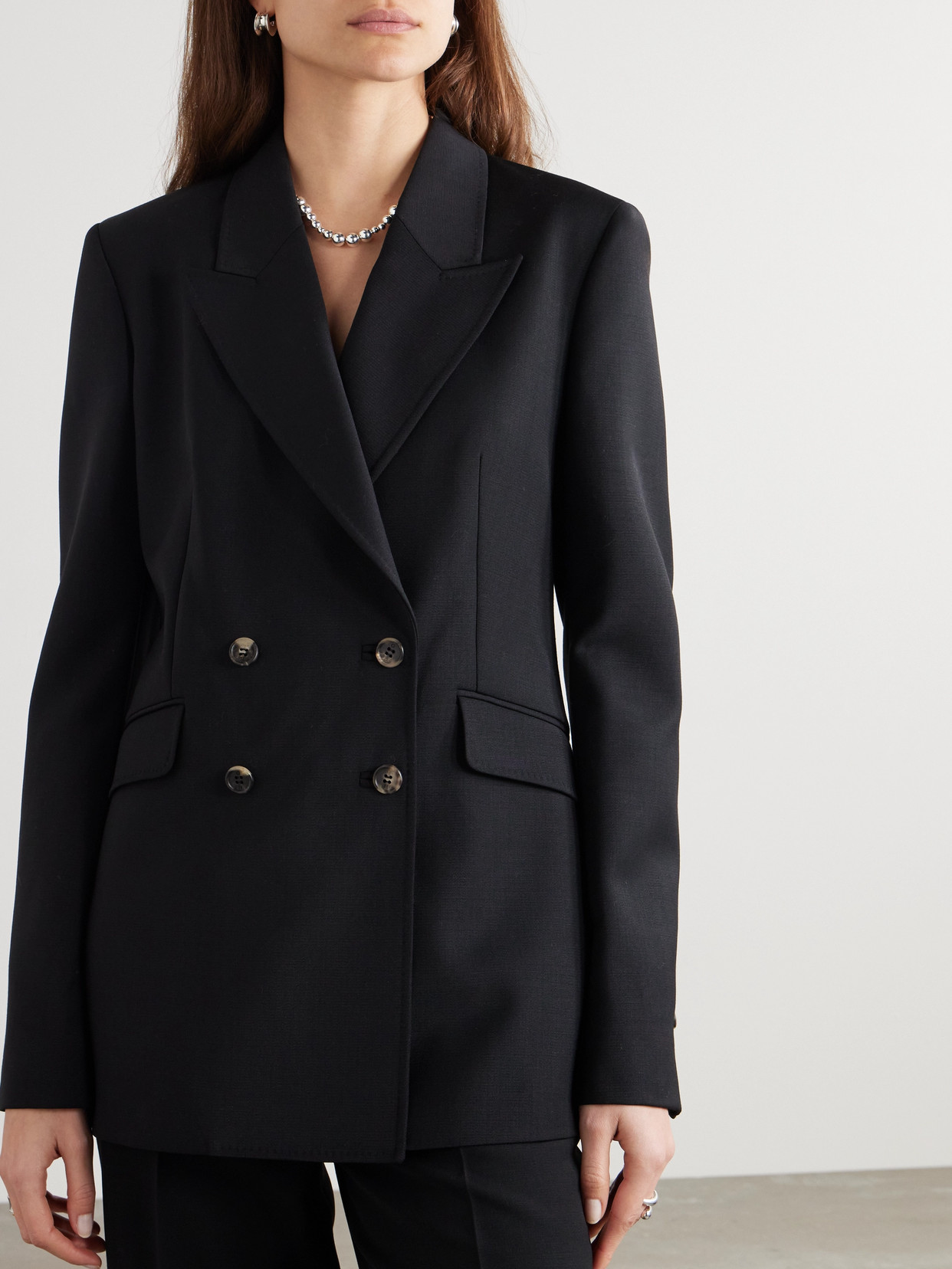 Gabriela Hearst Angela Wool Blazer In Black  