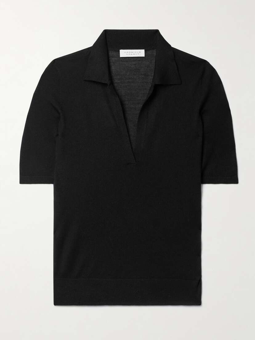 Gabriela Hearst Frank Cashmere And Silk-blend Polo Shirt