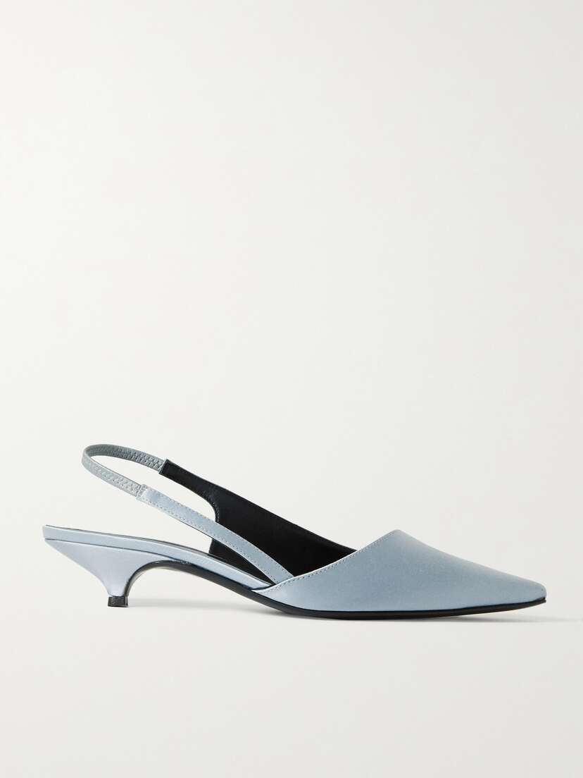 Loulou de Saison + Net Sustain Sulue Satin Slingback Pumps