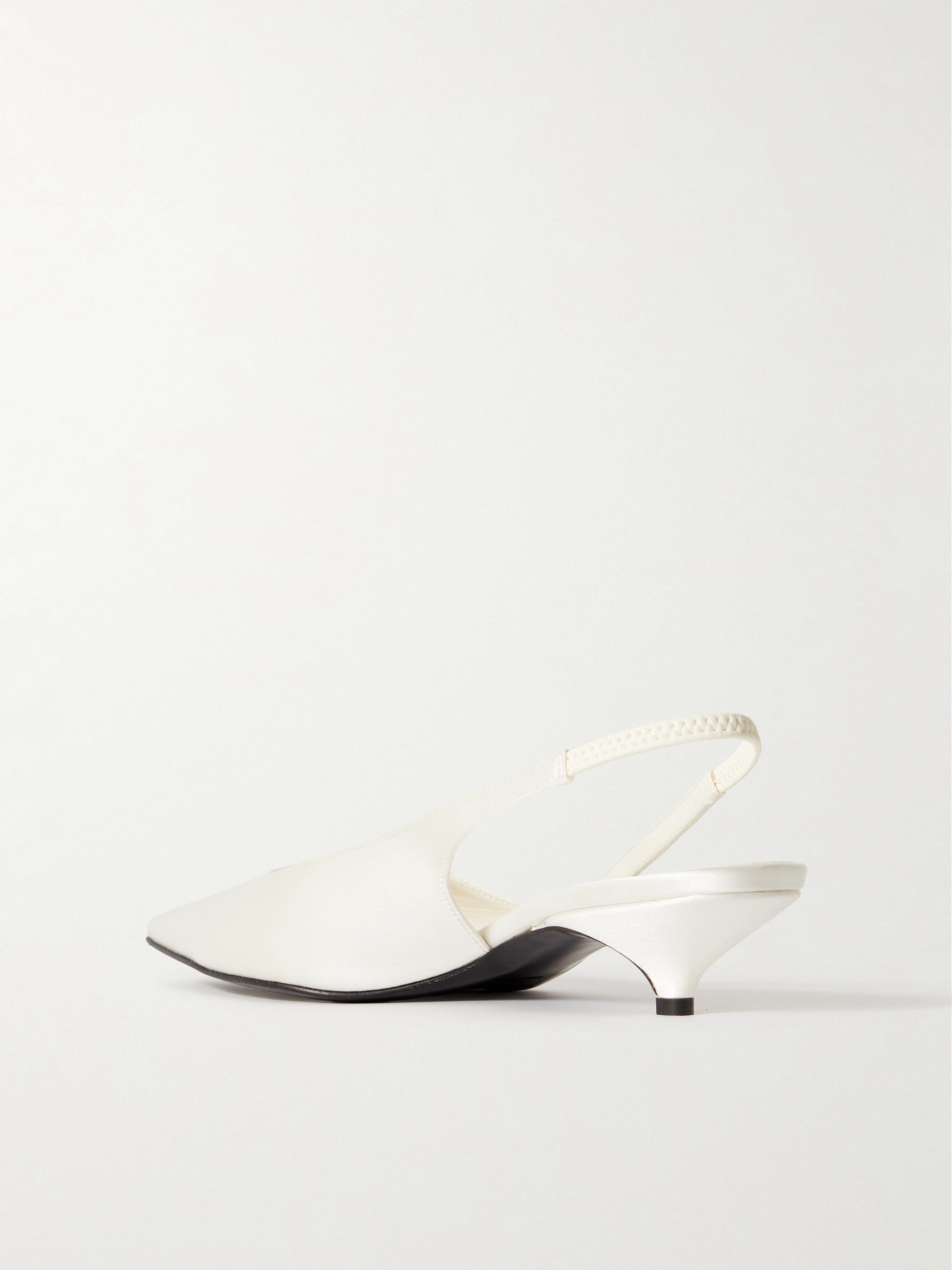 LOULOU DE SAISON + NET SUSTAIN Sulue satin slingback pumps thumbnail