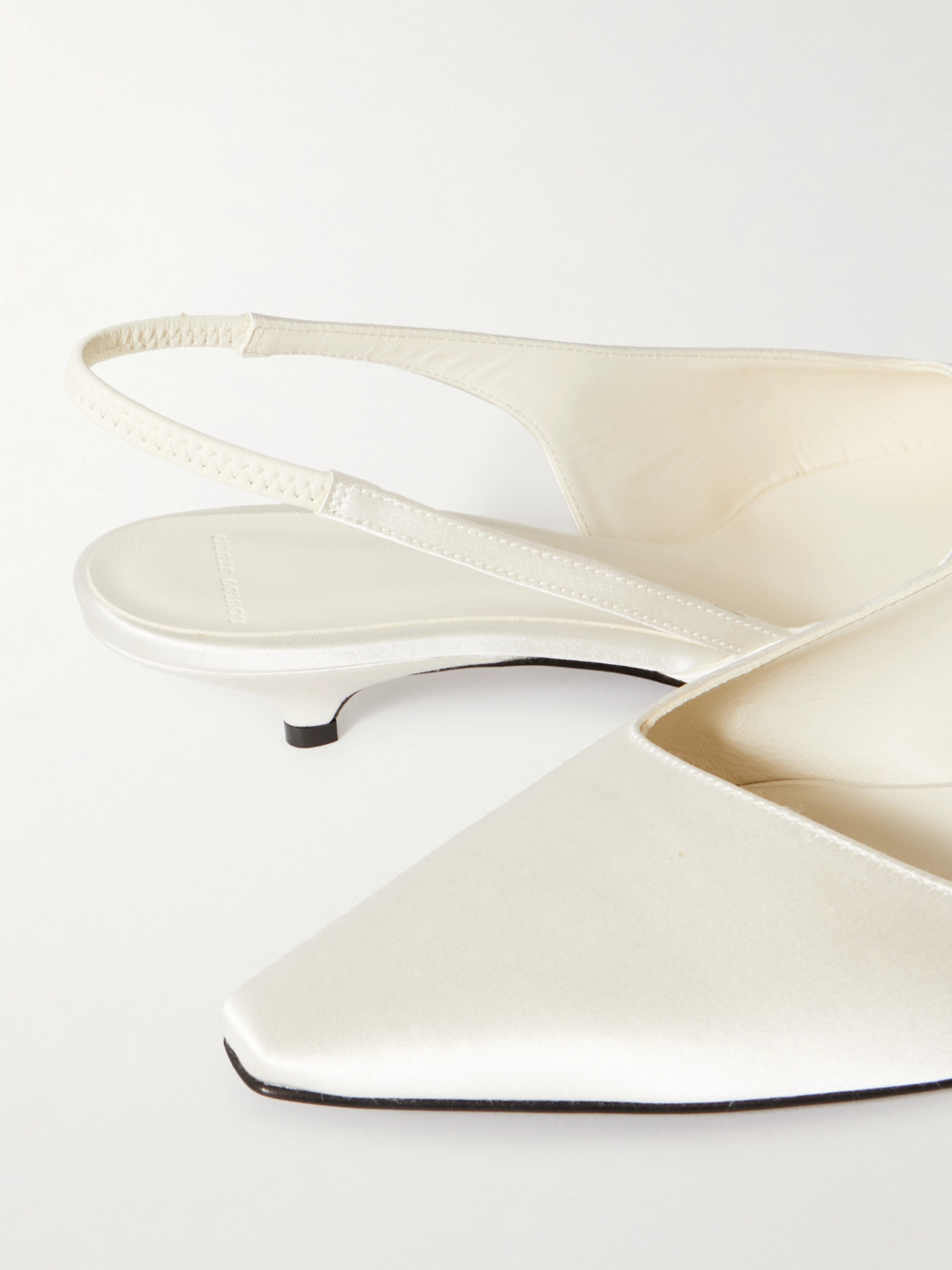 LOULOU DE SAISON + NET SUSTAIN Sulue satin slingback pumps thumbnail