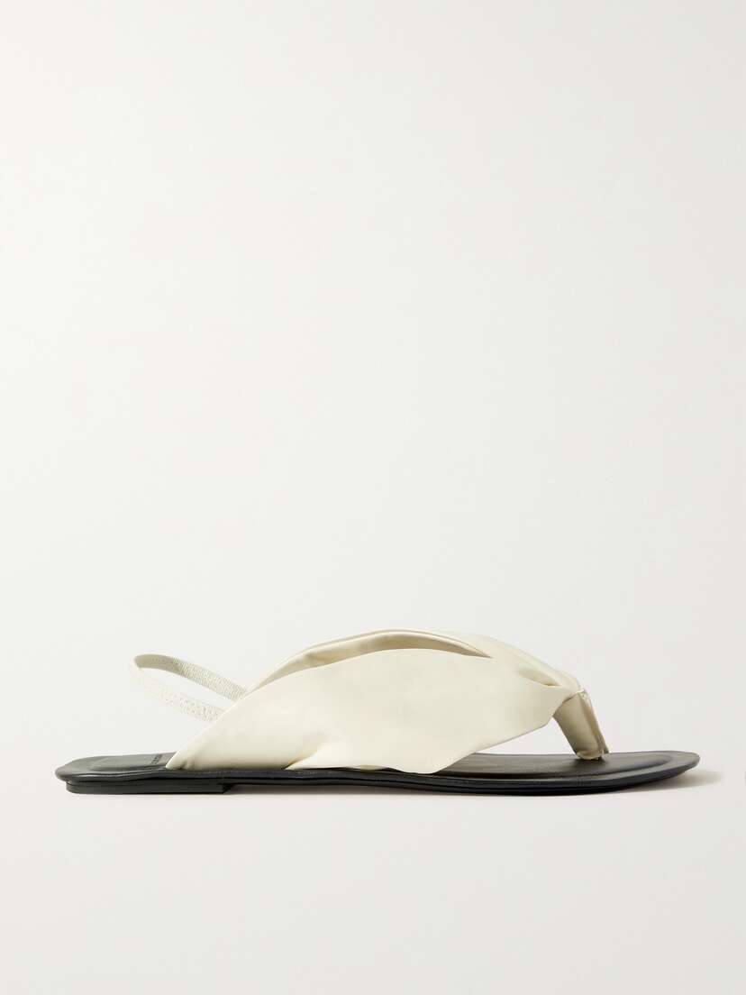 Loulou de Saison + Net Sustain Sahado Leather Slingback Sandals