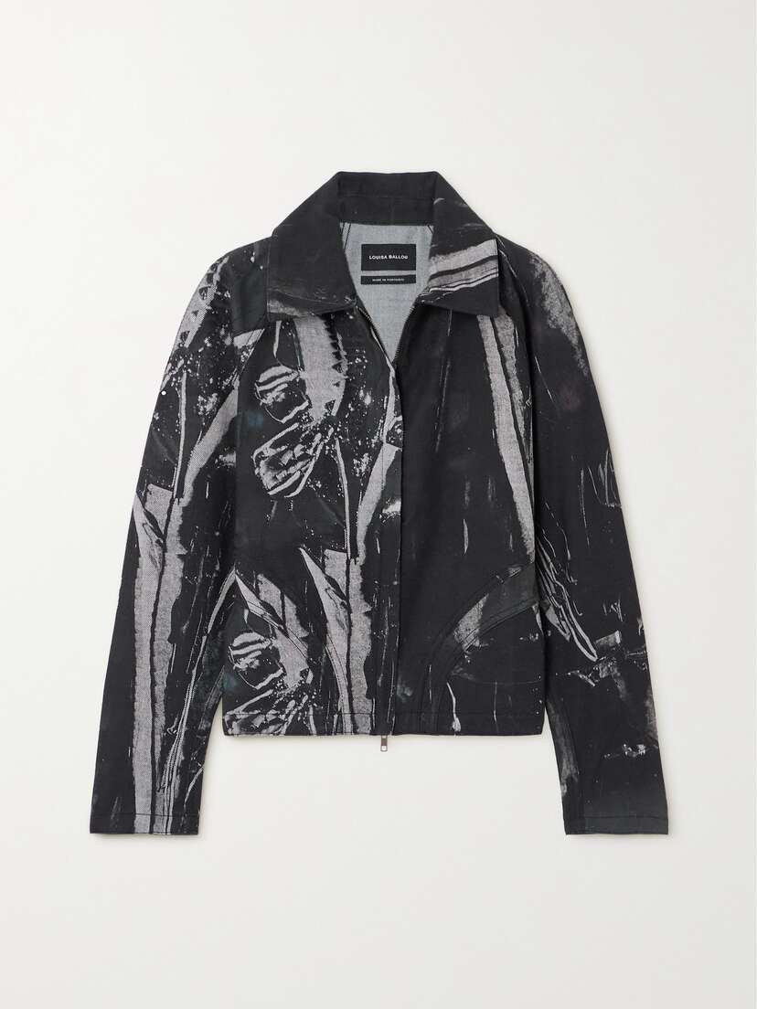 Louisa Ballou Printed Denim Jacket - EU 44